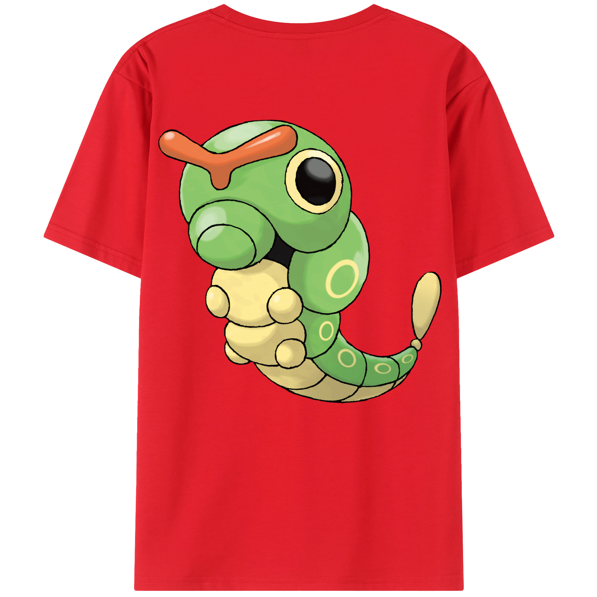 （画像用） ポケットモンスター Pokémon 綿100％ メンズ半袖Tシャツ（バックプリント） 通気性