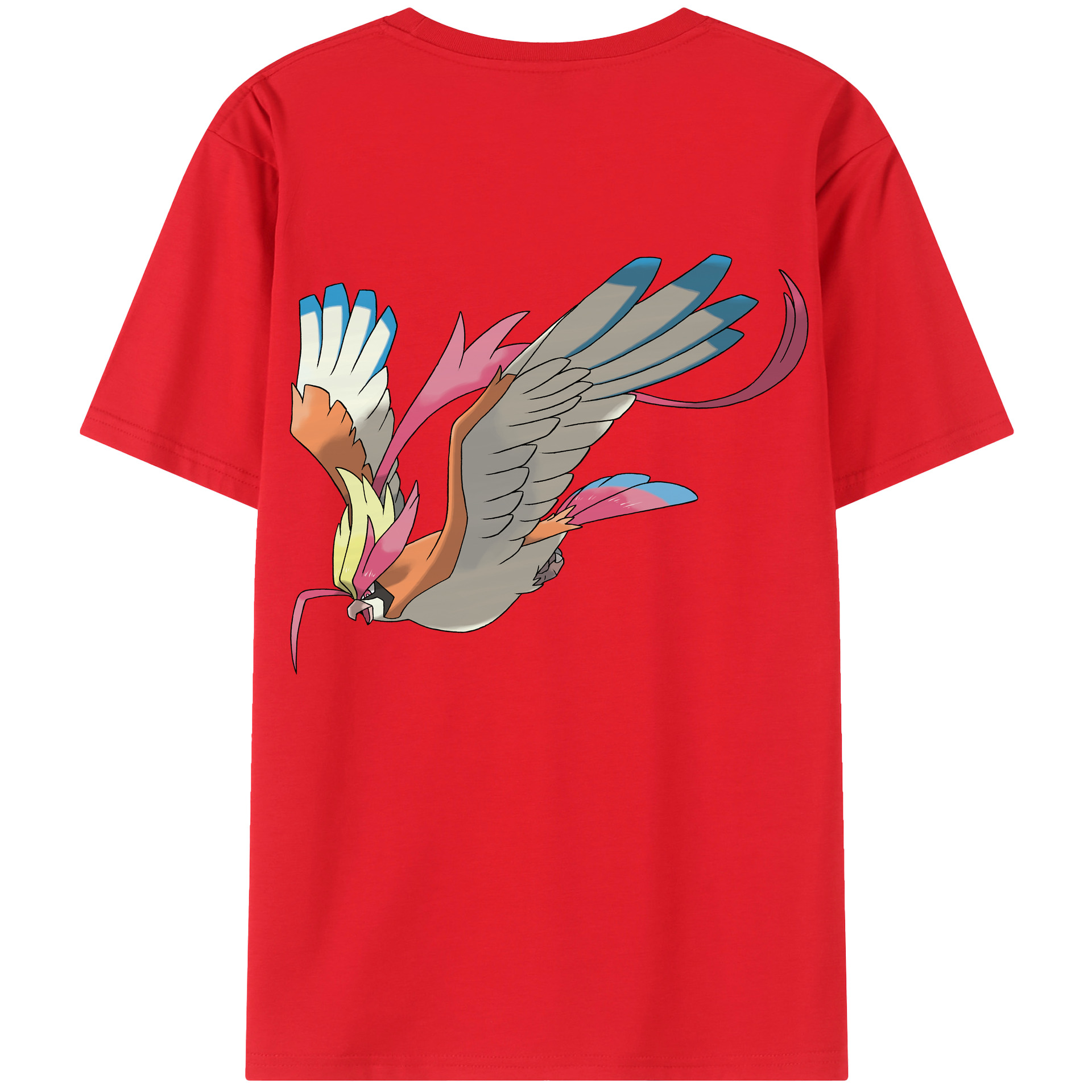 （画像用） ポケットモンスター Pokémon 綿100％ メンズ半袖Tシャツ（バックプリント） 通気性