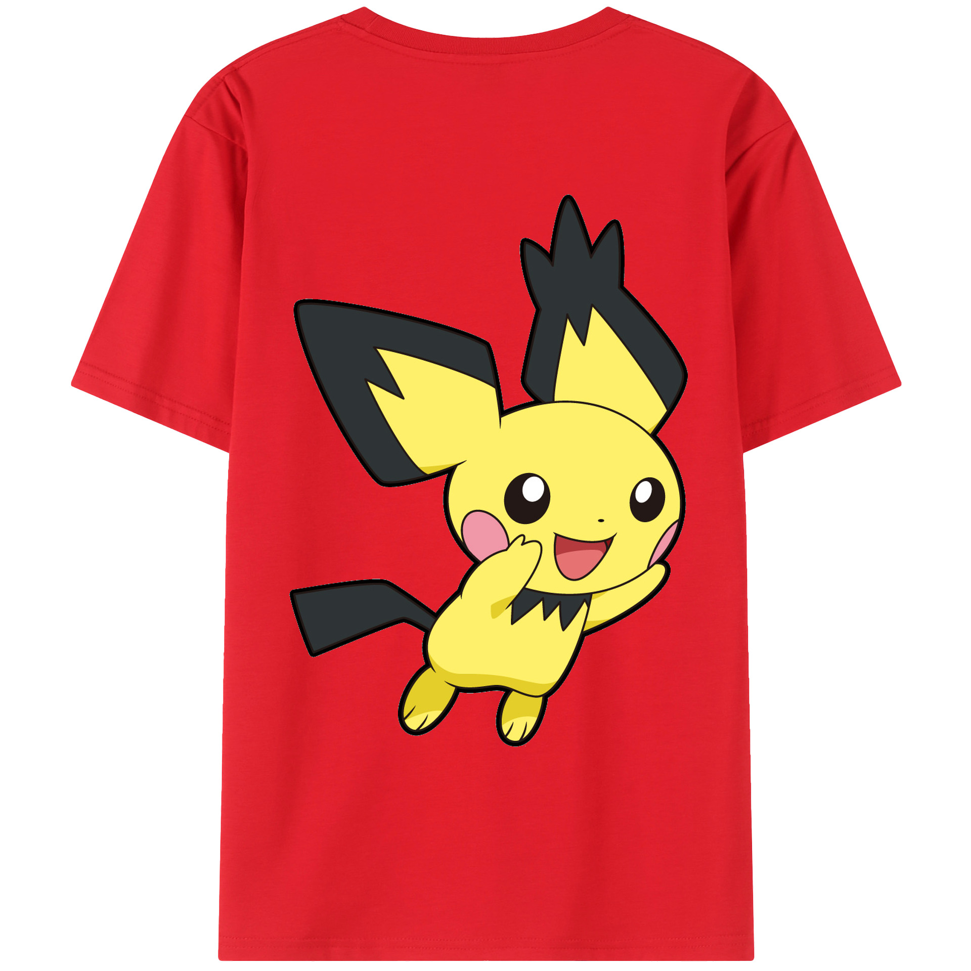 （画像用） ポケットモンスター Pokémon 綿100％ メンズ半袖Tシャツ（バックプリント） 通気性