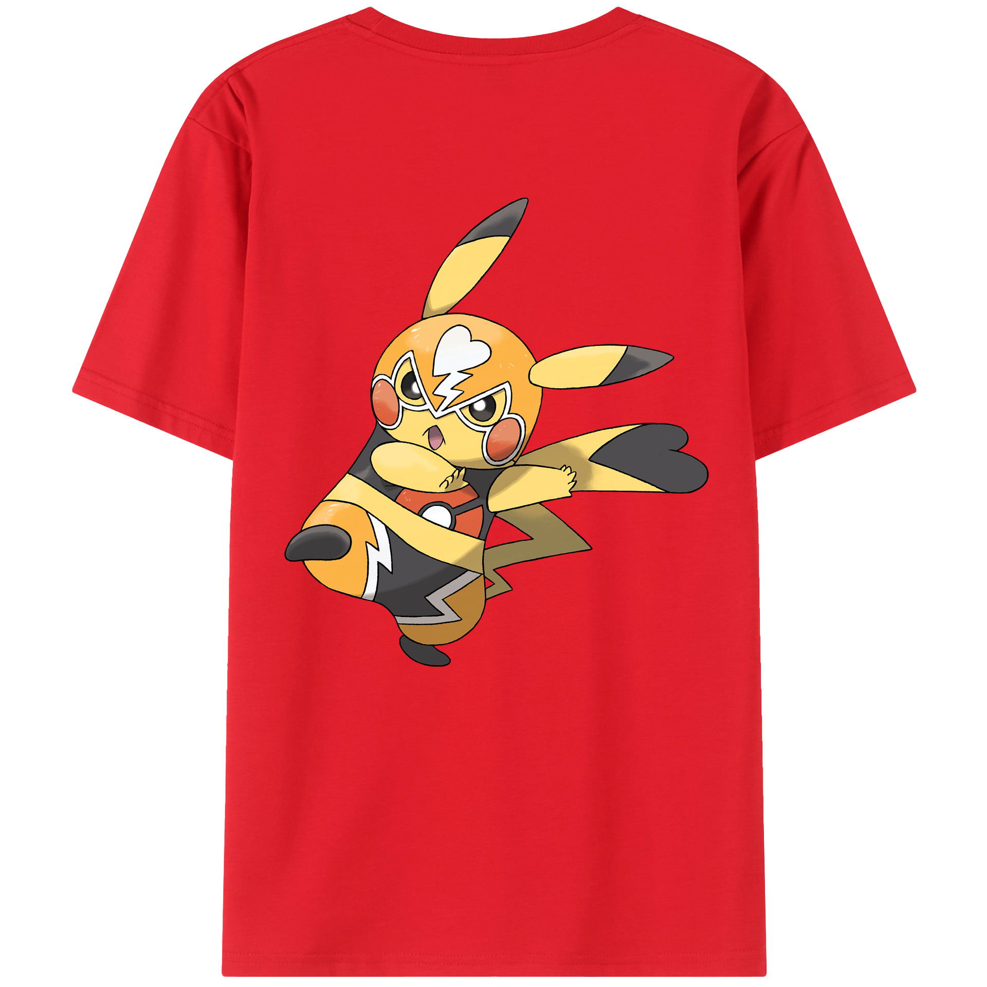 （画像用） ポケットモンスター Pokémon 綿100％ メンズ半袖Tシャツ（バックプリント） 通気性