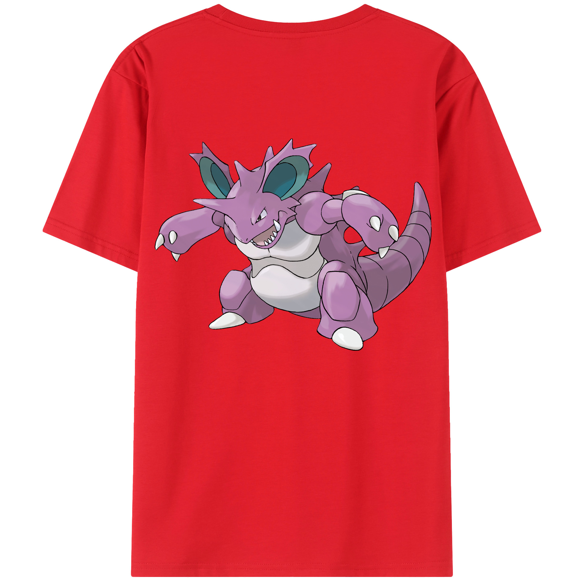 （画像用） ポケットモンスター Pokémon 綿100％ メンズ半袖Tシャツ（バックプリント） 通気性