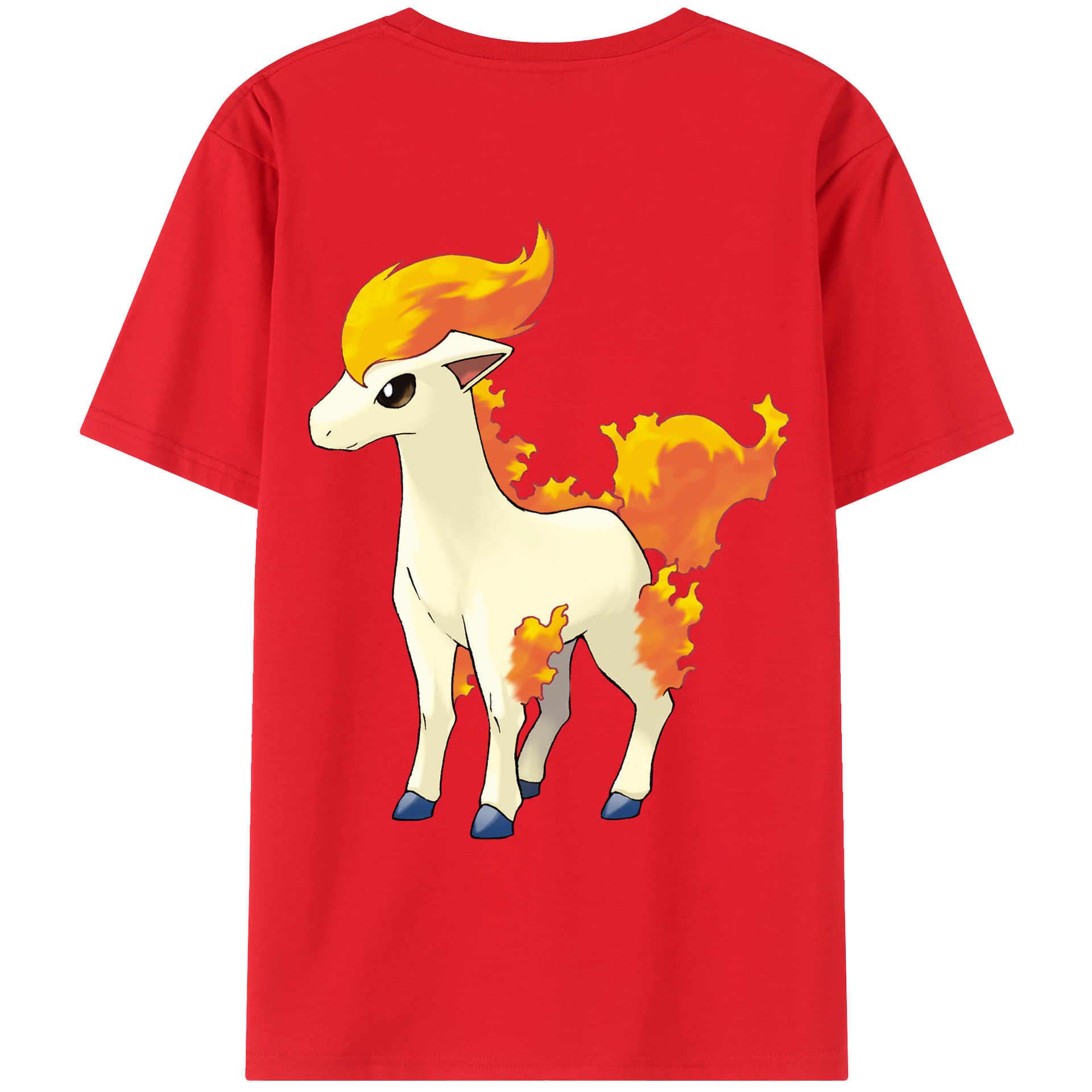 （画像用） ポケットモンスター Pokémon 綿100％ メンズ半袖Tシャツ（バックプリント） 通気性