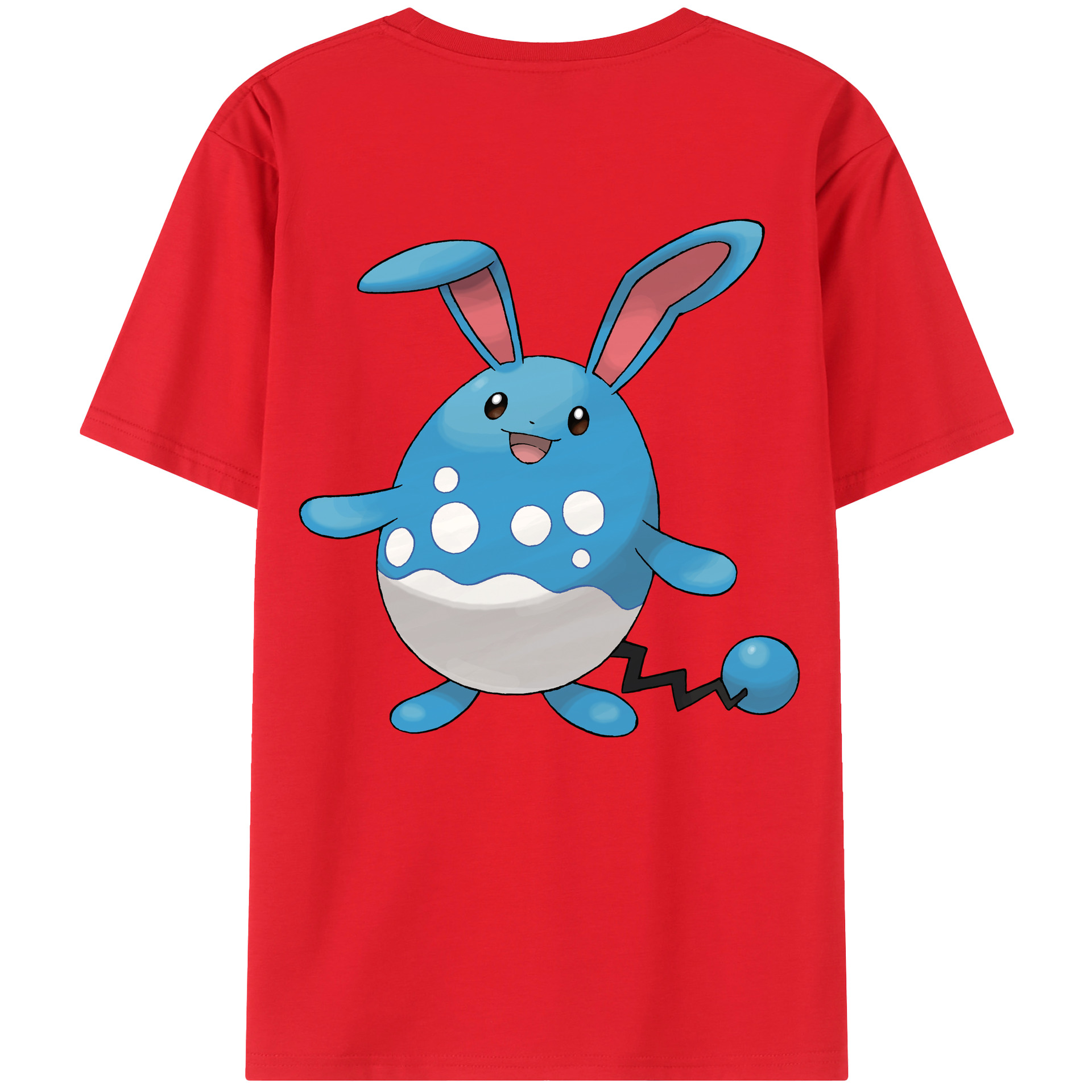 （画像用） ポケットモンスター Pokémon 綿100％ メンズ半袖Tシャツ（バックプリント） 通気性