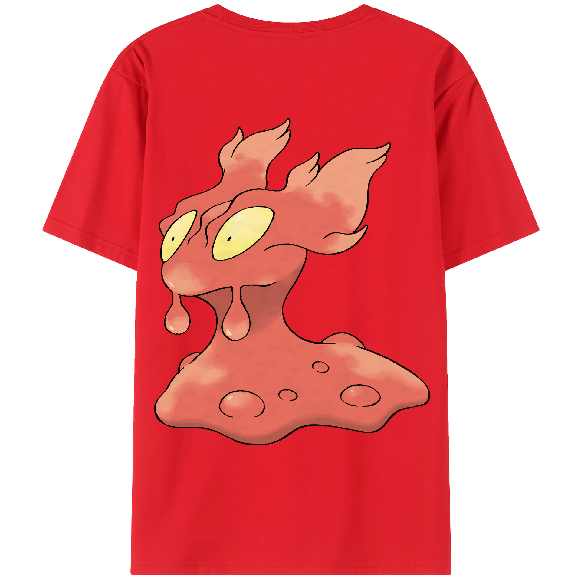 （画像用） ポケットモンスター Pokémon 綿100％ メンズ半袖Tシャツ（バックプリント） 通気性