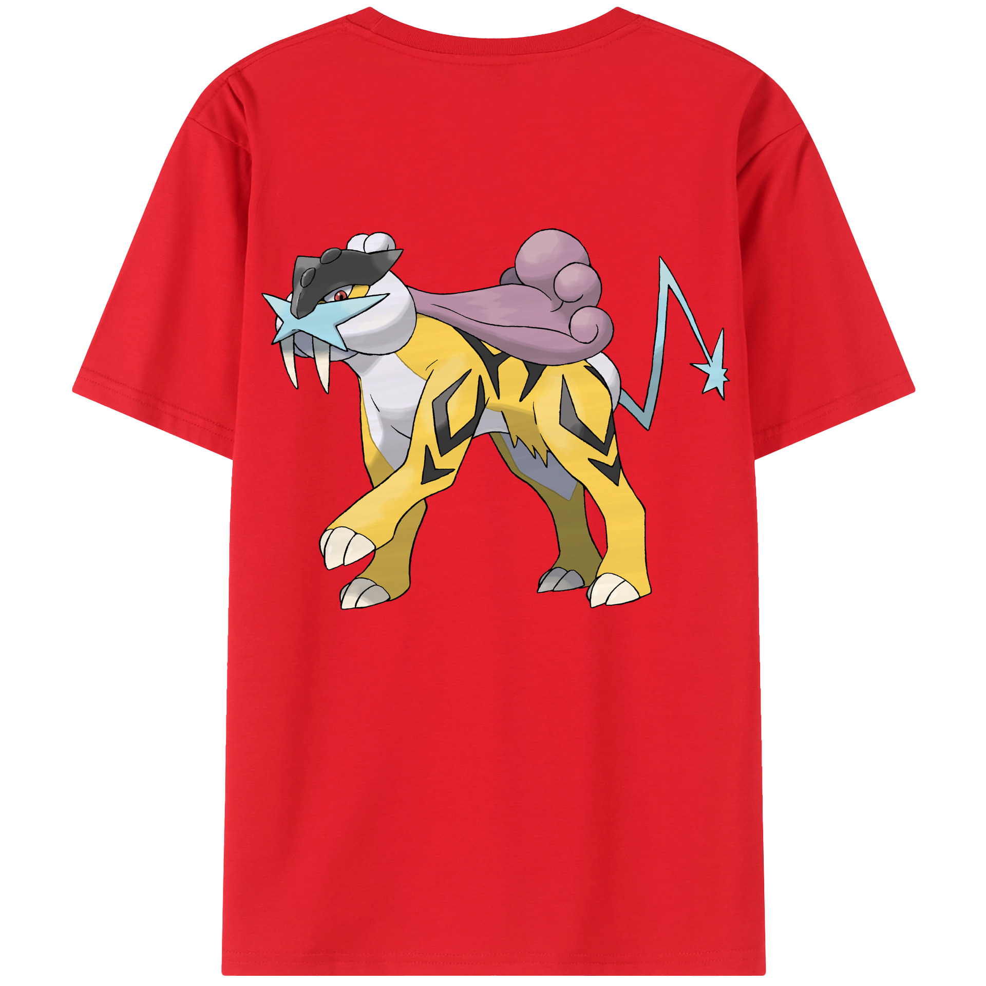 （画像用） ポケットモンスター Pokémon 綿100％ メンズ半袖Tシャツ（バックプリント） 通気性