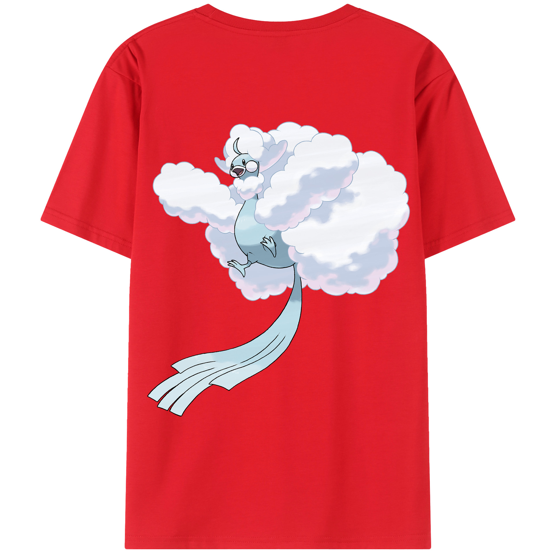 （画像用） ポケットモンスター Pokémon 綿100％ メンズ半袖Tシャツ（バックプリント） 通気性