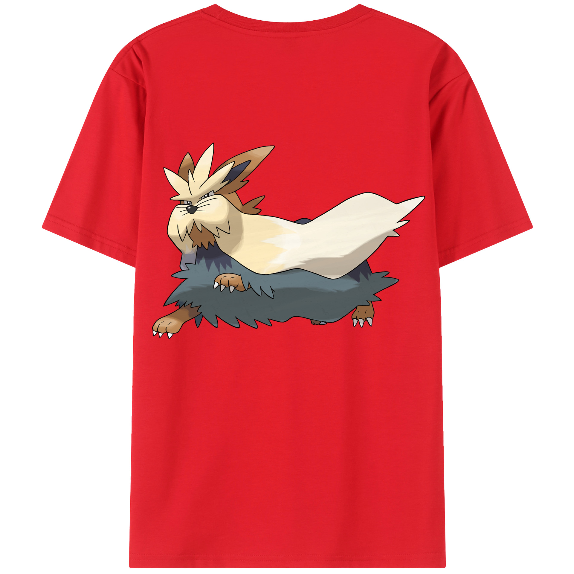 （画像用） ポケットモンスター Pokémon 綿100％ メンズ半袖Tシャツ（バックプリント） 通気性