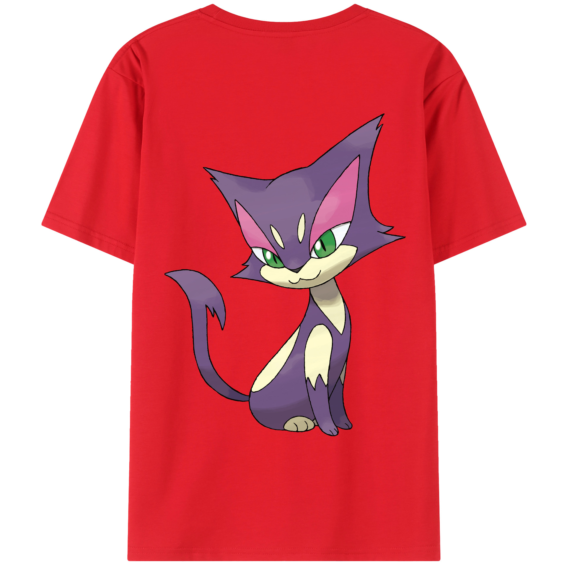 （画像用） ポケットモンスター Pokémon 綿100％ メンズ半袖Tシャツ（バックプリント） 通気性