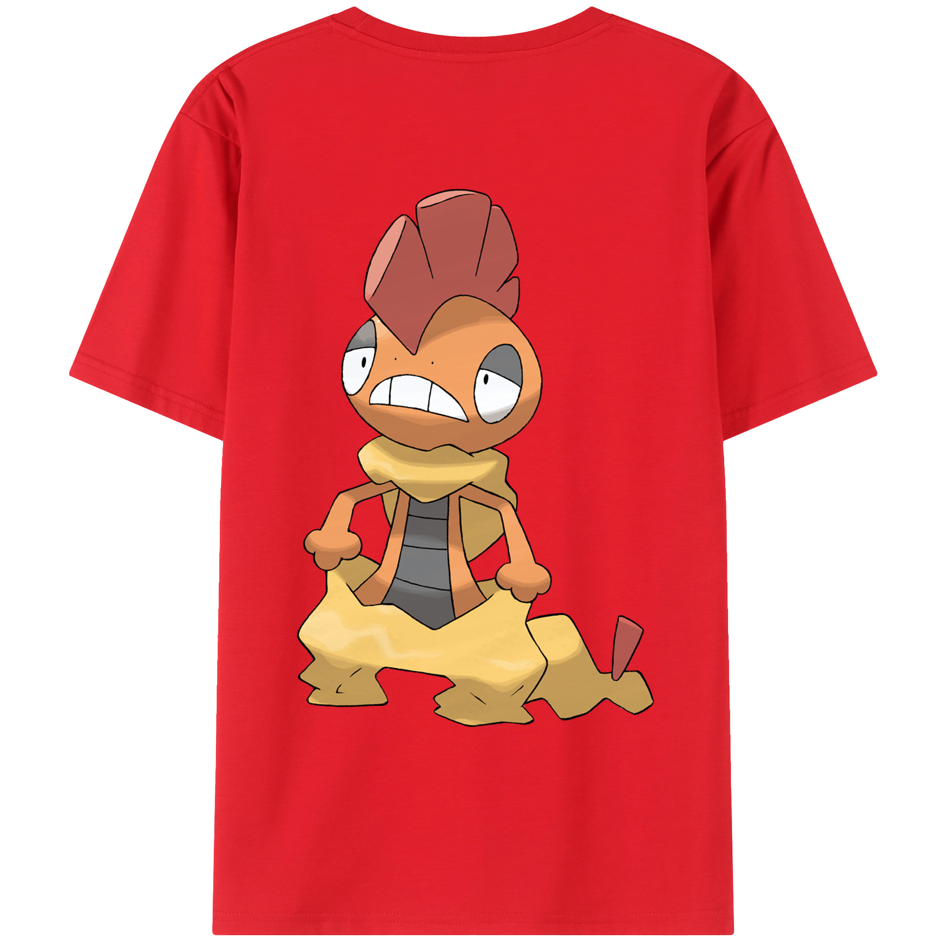 （画像用） ポケットモンスター Pokémon 綿100％ メンズ半袖Tシャツ（バックプリント） 通気性