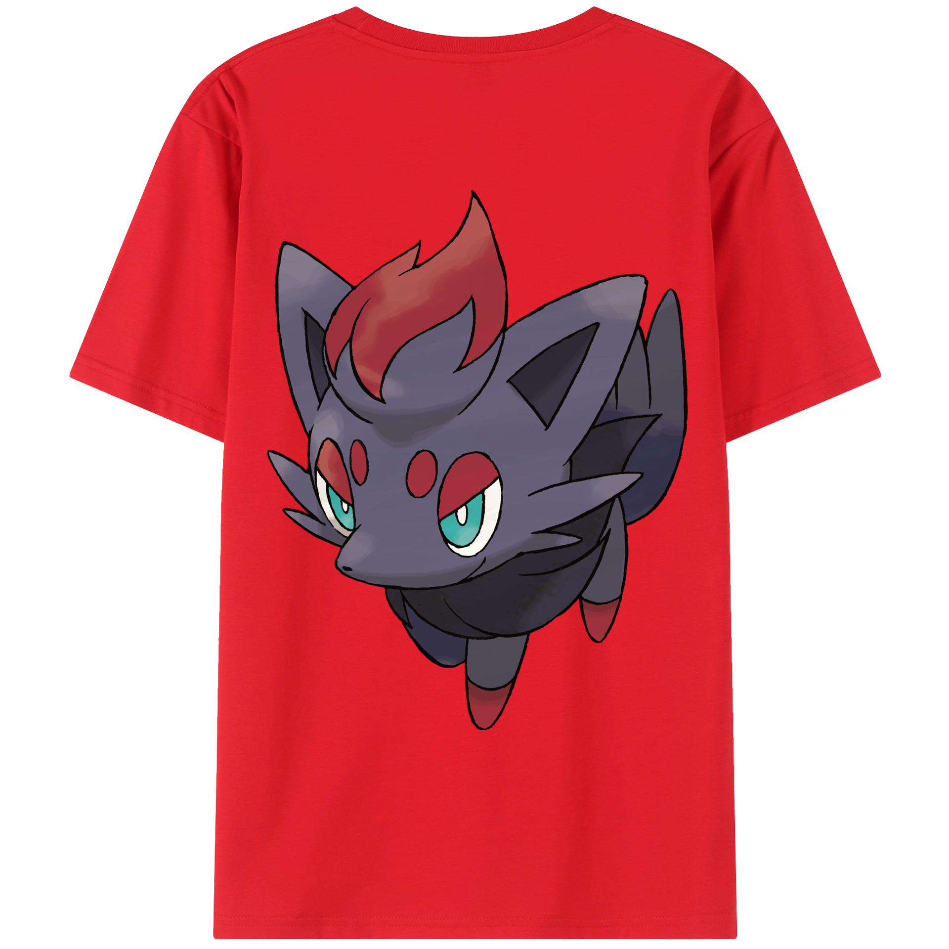 （画像用） ポケットモンスター Pokémon 綿100％ メンズ半袖Tシャツ（バックプリント） 通気性