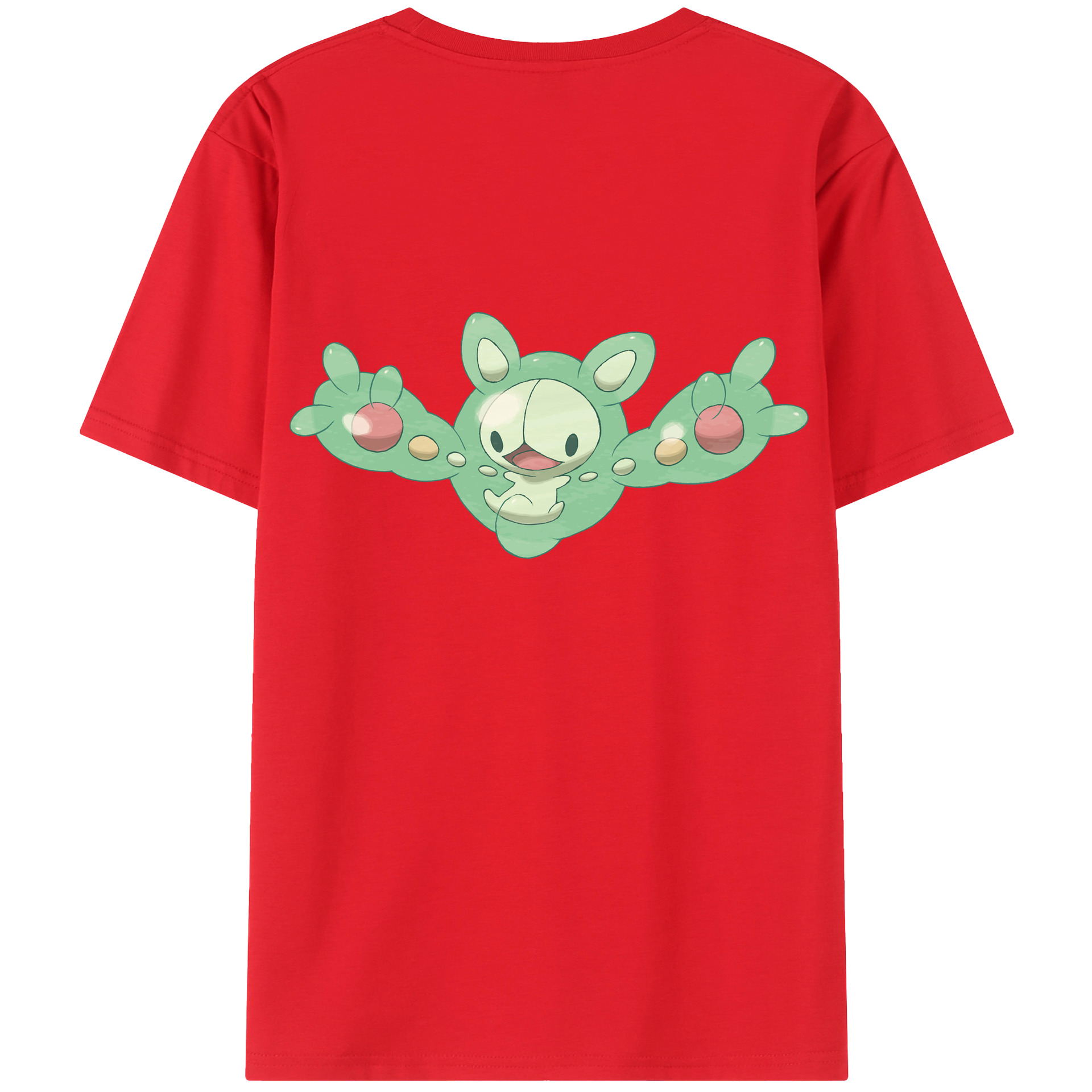 （画像用） ポケットモンスター Pokémon 綿100％ メンズ半袖Tシャツ（バックプリント） 通気性