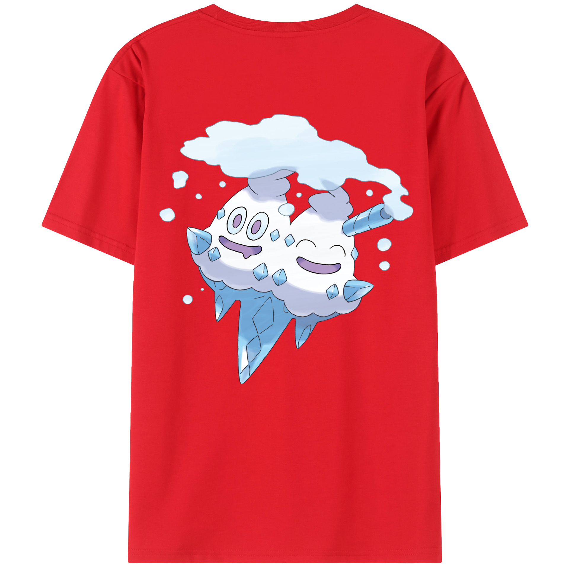 （画像用） ポケットモンスター Pokémon 綿100％ メンズ半袖Tシャツ（バックプリント） 通気性