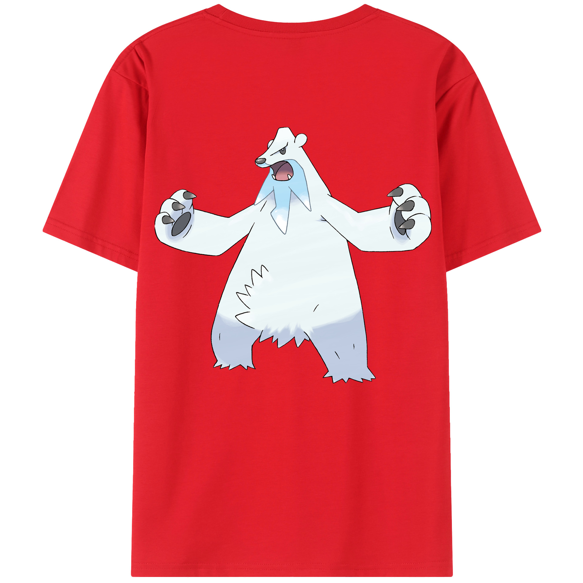 （画像用） ポケットモンスター Pokémon 綿100％ メンズ半袖Tシャツ（バックプリント） 通気性