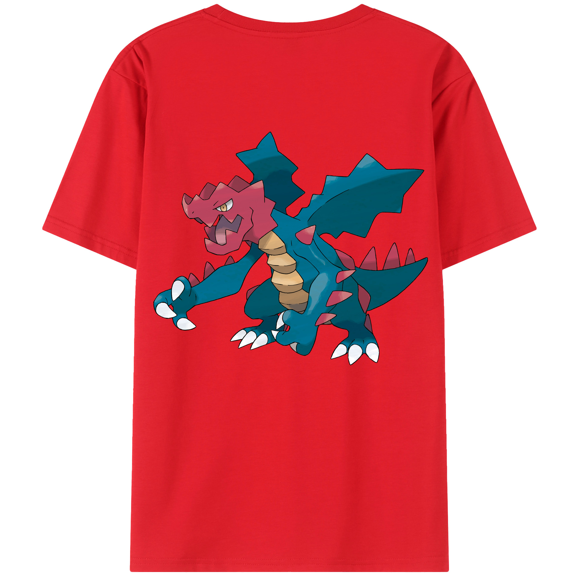 （画像用） ポケットモンスター Pokémon 綿100％ メンズ半袖Tシャツ（バックプリント） 通気性