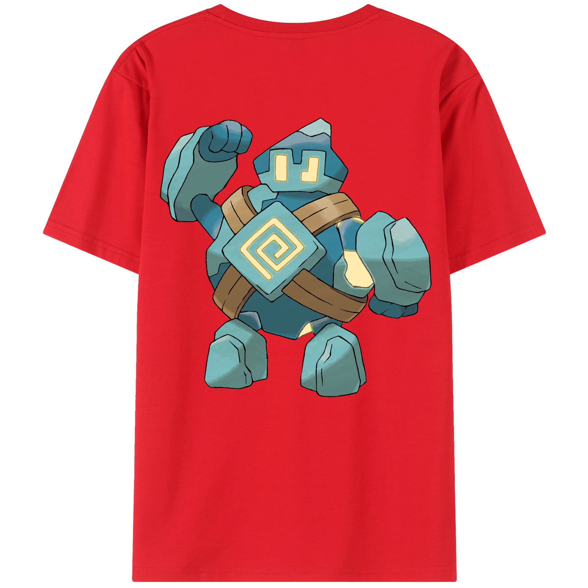 （画像用） ポケットモンスター Pokémon 綿100％ メンズ半袖Tシャツ（バックプリント） 通気性