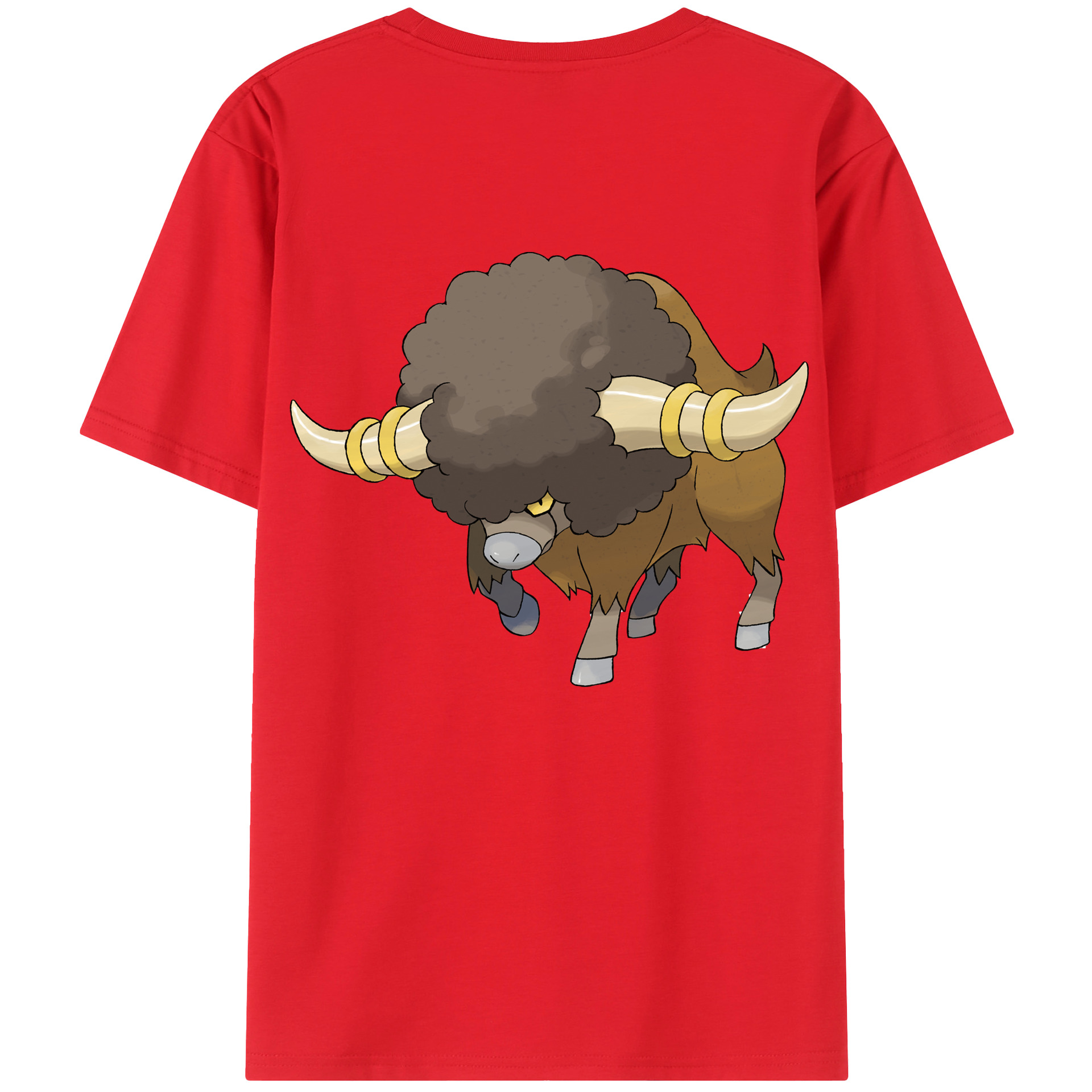 （画像用） ポケットモンスター Pokémon 綿100％ メンズ半袖Tシャツ（バックプリント） 通気性