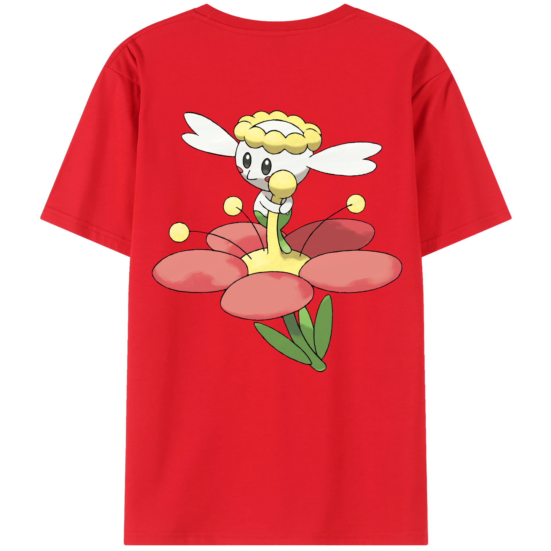 （画像用） ポケットモンスター Pokémon 綿100％ メンズ半袖Tシャツ（バックプリント） 通気性