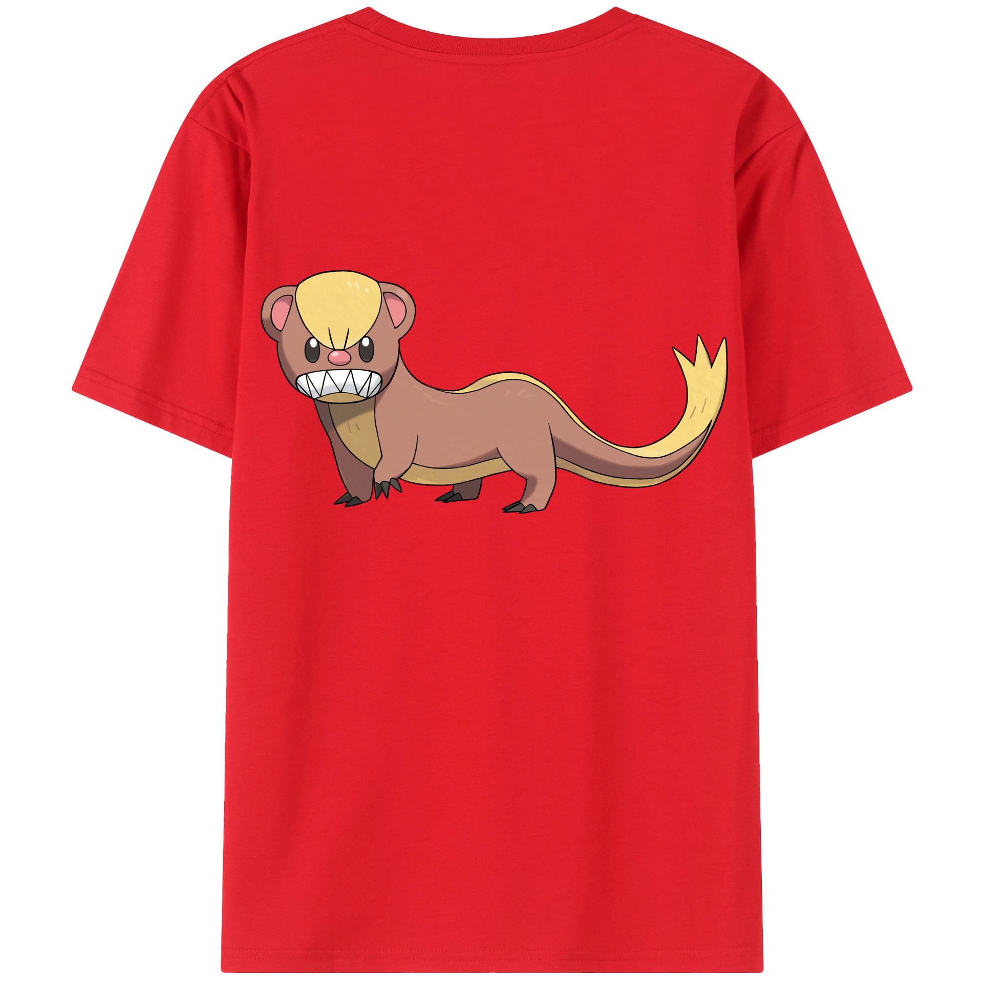 （画像用） ポケットモンスター Pokémon 綿100％ メンズ半袖Tシャツ（バックプリント） 通気性