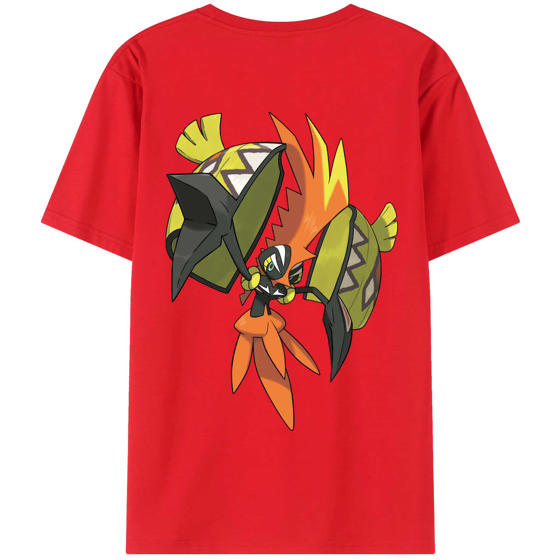 （画像用） ポケットモンスター Pokémon 綿100％ メンズ半袖Tシャツ（バックプリント） 通気性