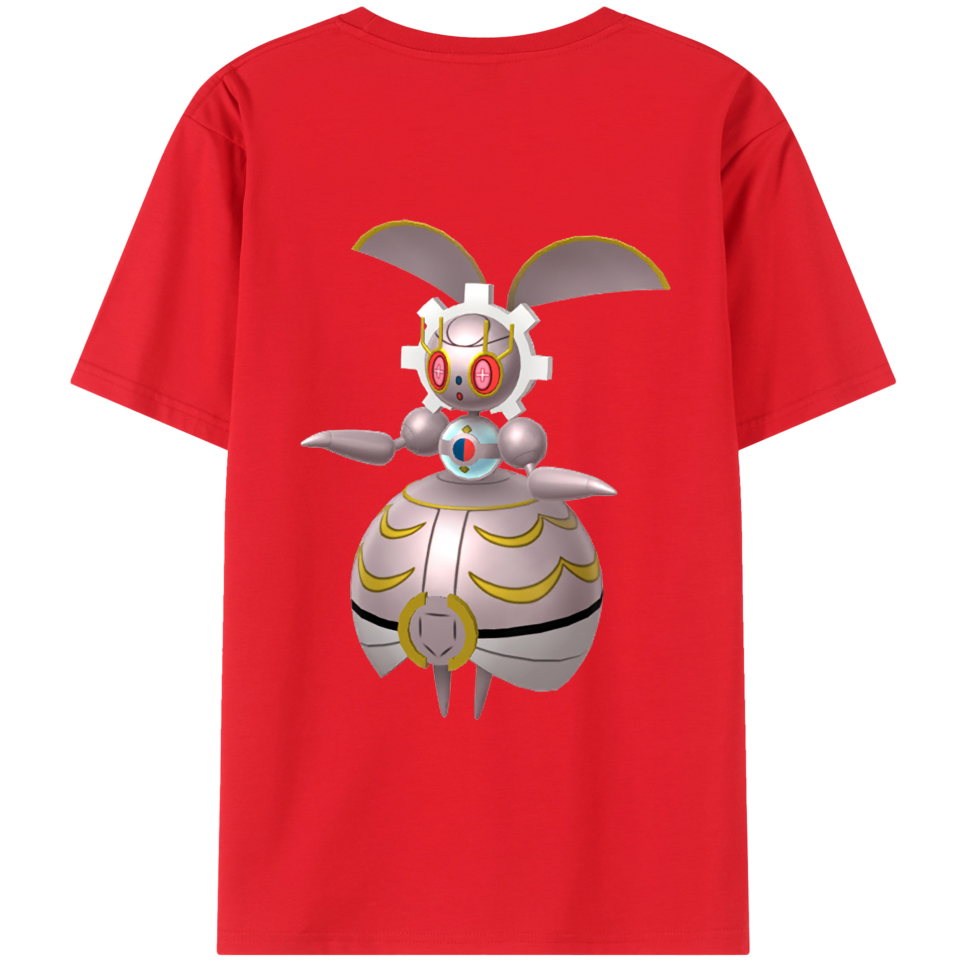（画像用） ポケットモンスター Pokémon 綿100％ メンズ半袖Tシャツ（バックプリント） 通気性