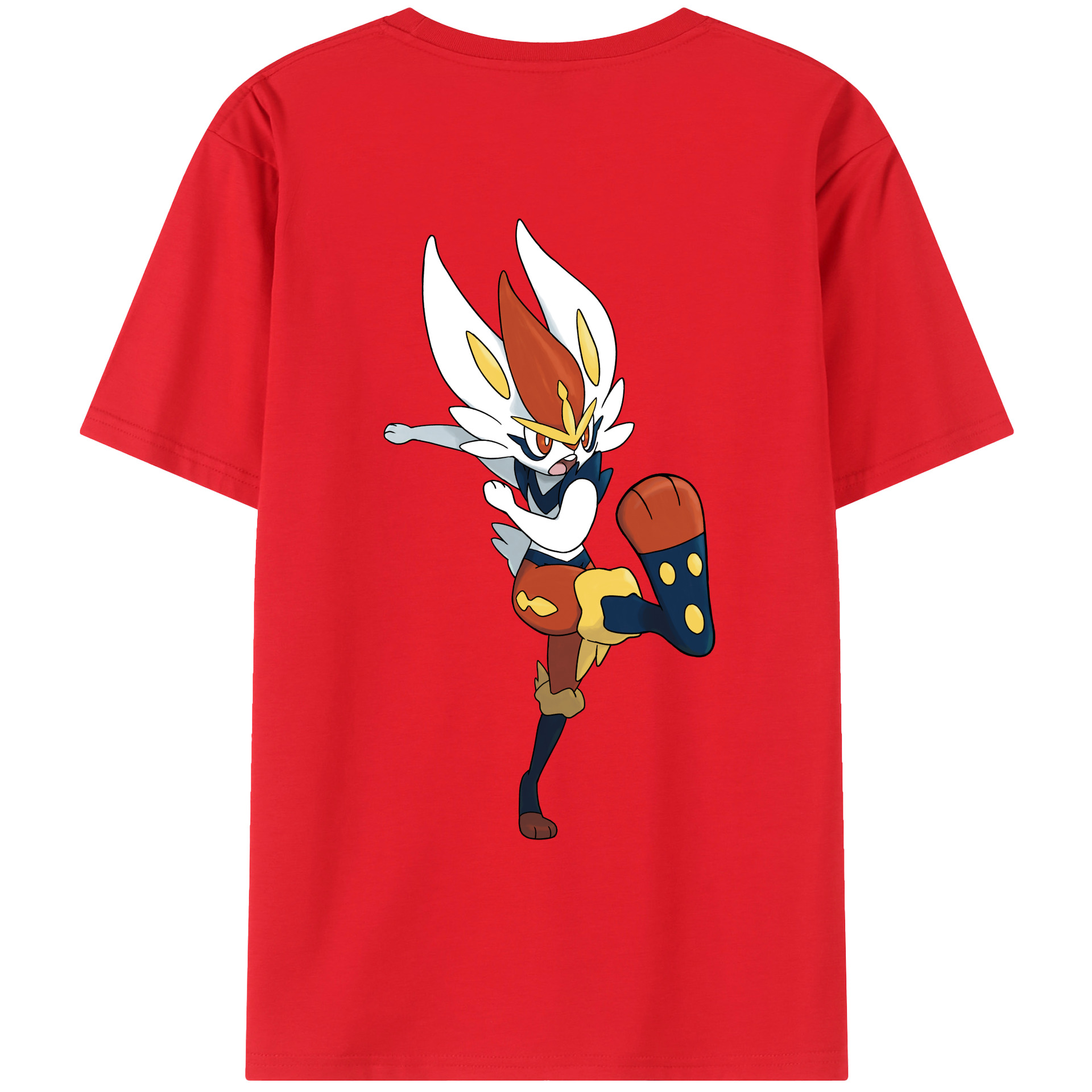 （画像用） ポケットモンスター Pokémon 綿100％ メンズ半袖Tシャツ（バックプリント） 通気性