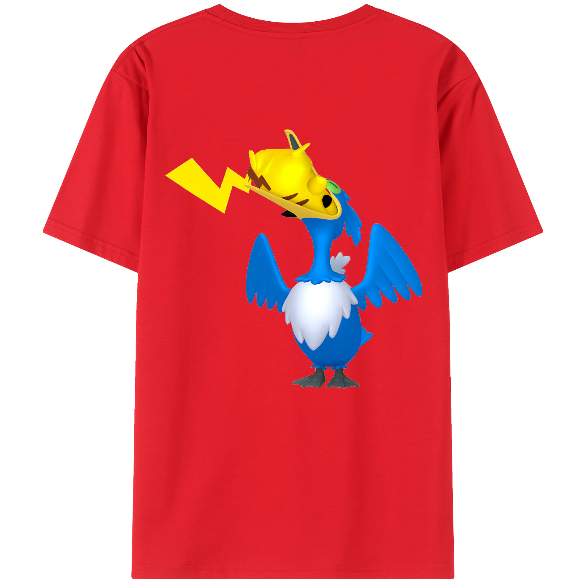 （画像用） ポケットモンスター Pokémon 綿100％ メンズ半袖Tシャツ（バックプリント） 通気性