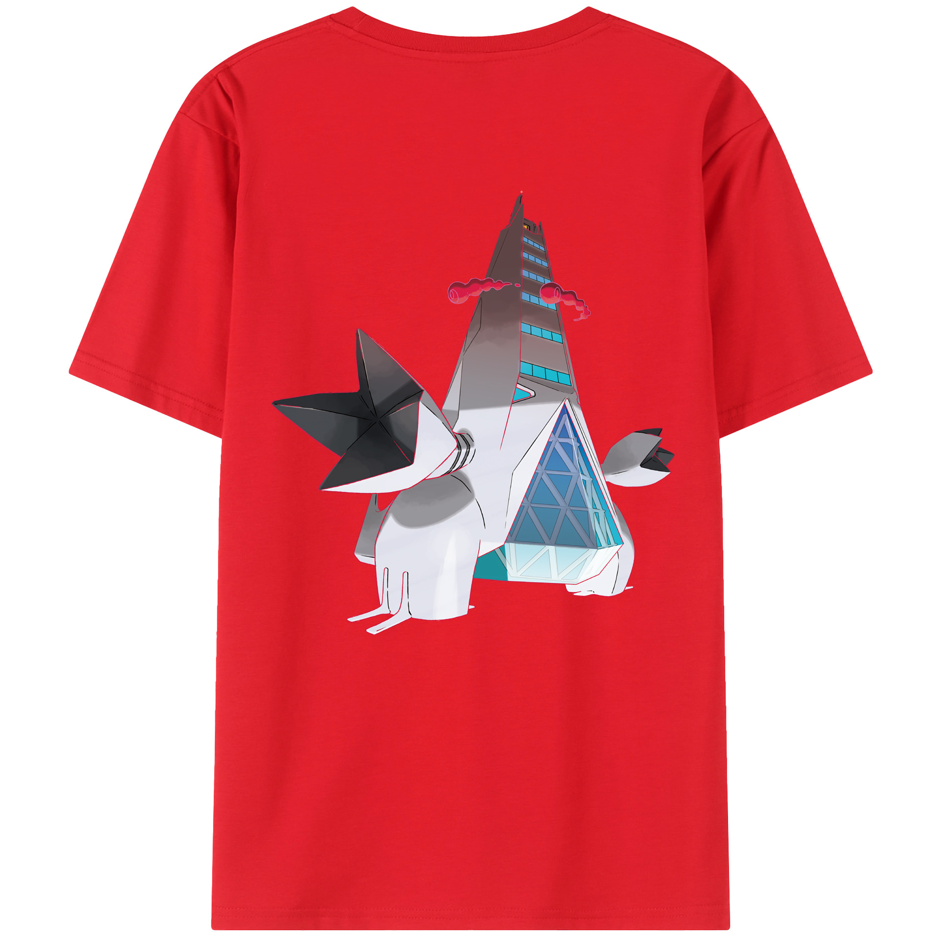 （画像用） ポケットモンスター Pokémon 綿100％ メンズ半袖Tシャツ（バックプリント） 通気性