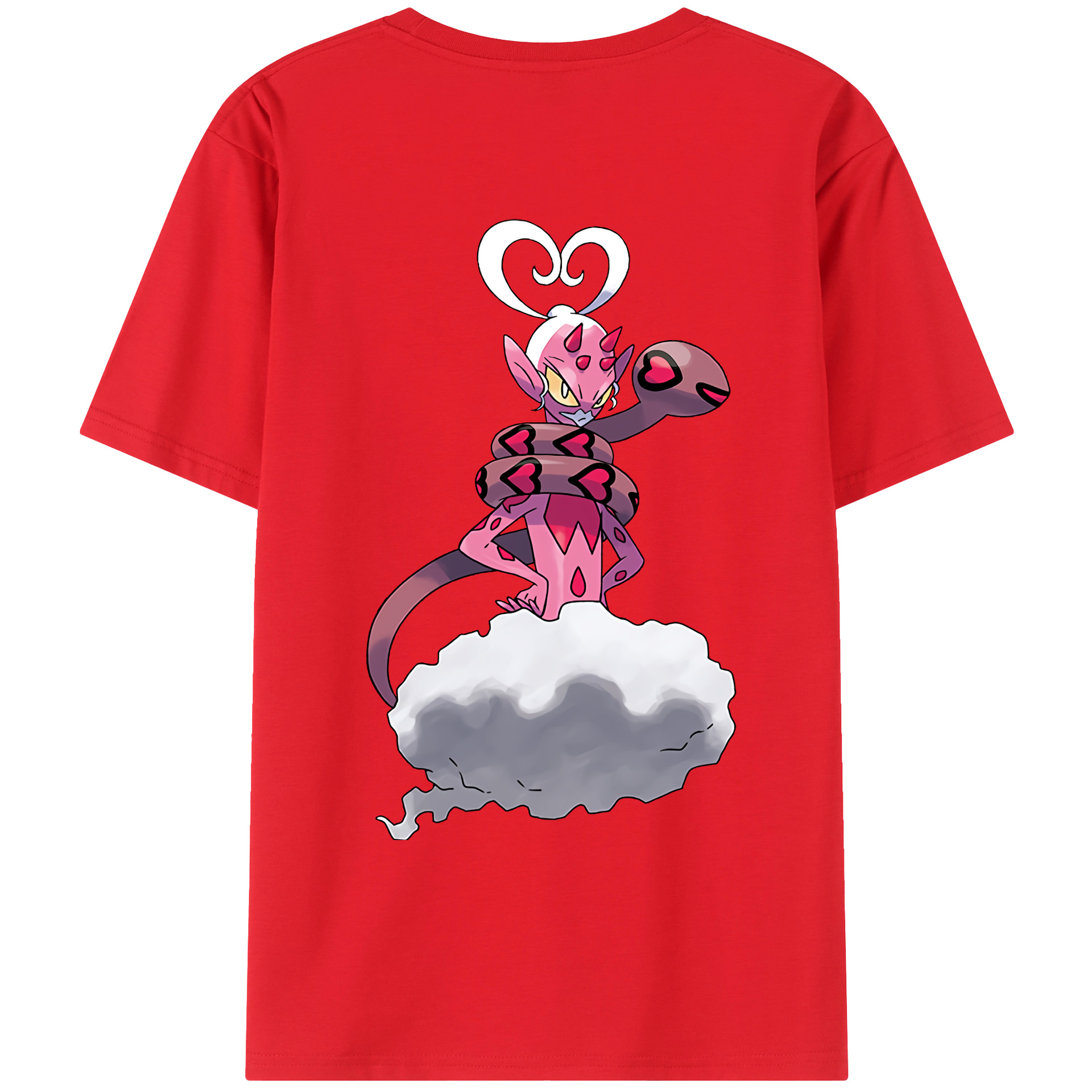 （画像用） ポケットモンスター Pokémon 綿100％ メンズ半袖Tシャツ（バックプリント） 通気性