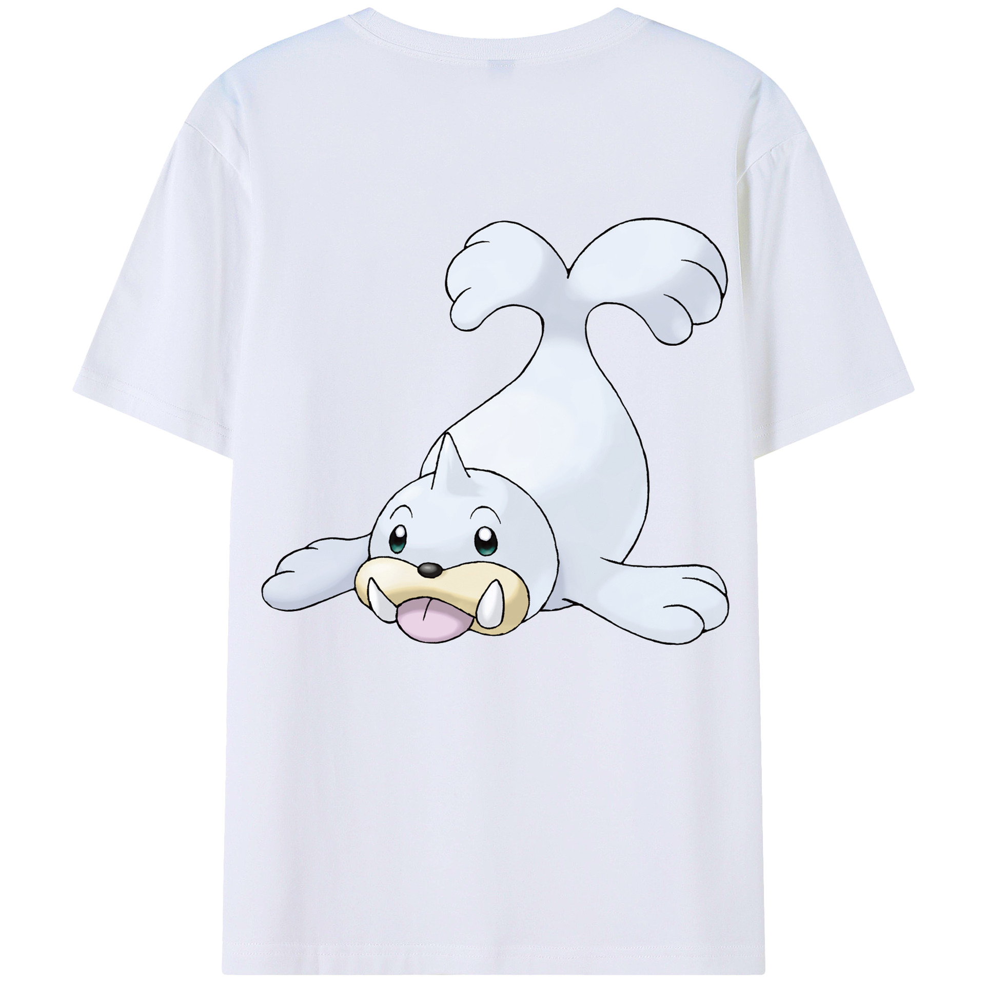 （画像用） ポケットモンスター Pokémon 綿100％ メンズ半袖Tシャツ（バックプリント） 通気性