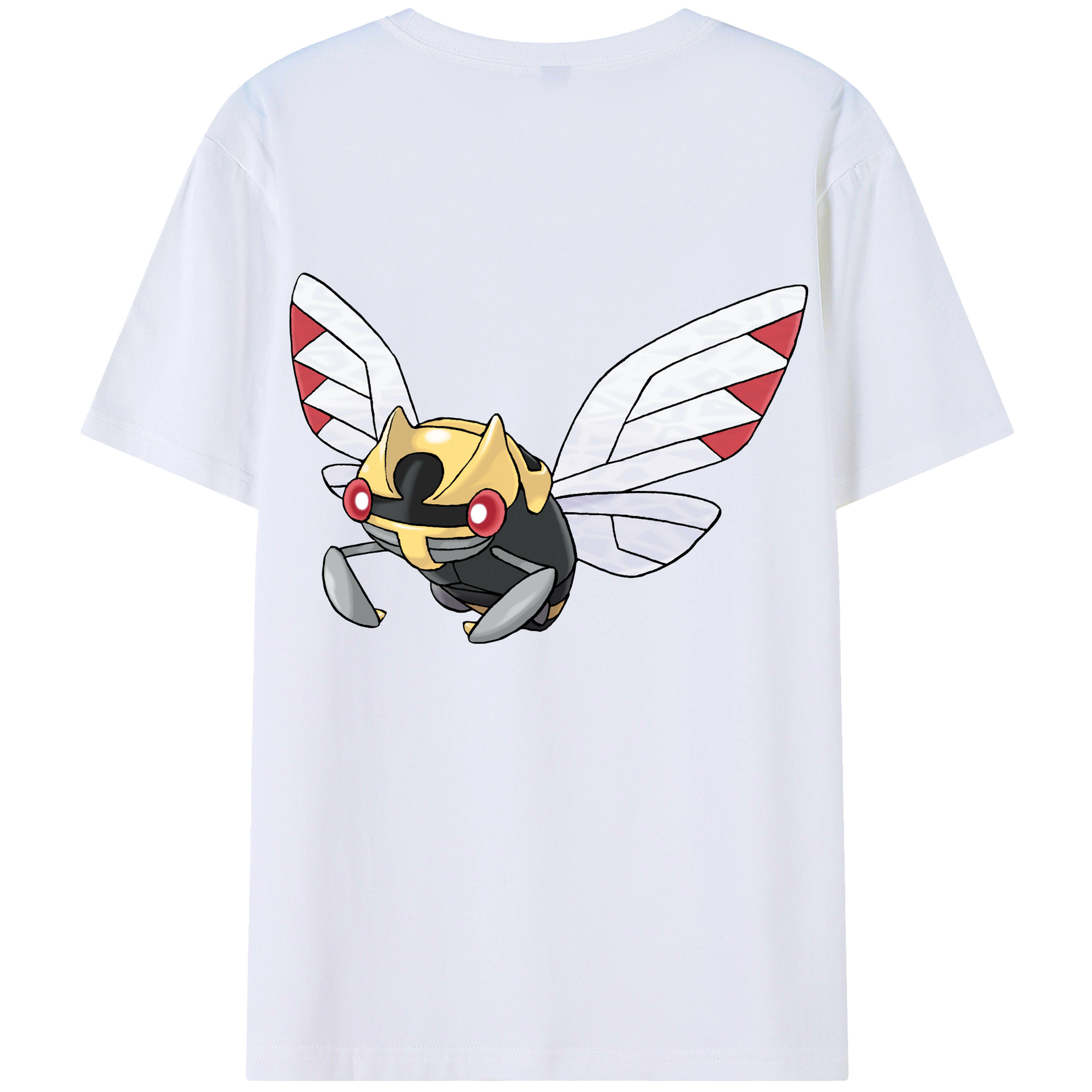 （画像用） ポケットモンスター Pokémon 綿100％ メンズ半袖Tシャツ（バックプリント） 通気性