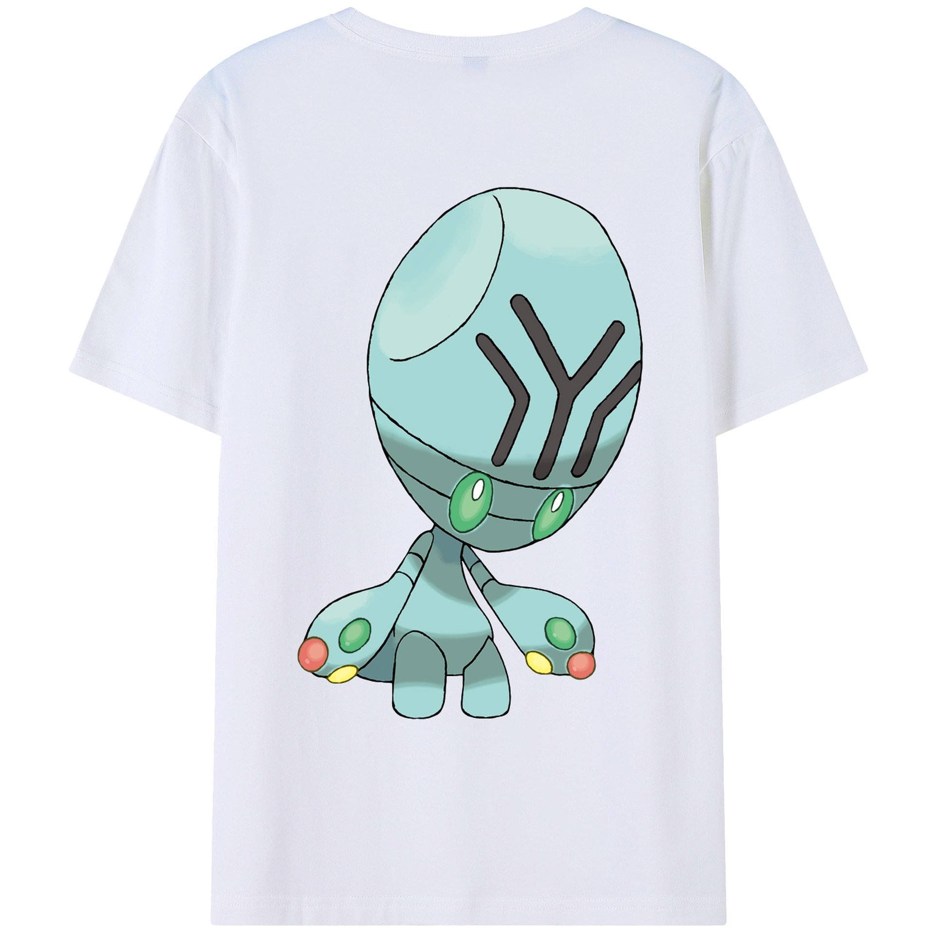 （画像用） ポケットモンスター Pokémon 綿100％ メンズ半袖Tシャツ（バックプリント） 通気性