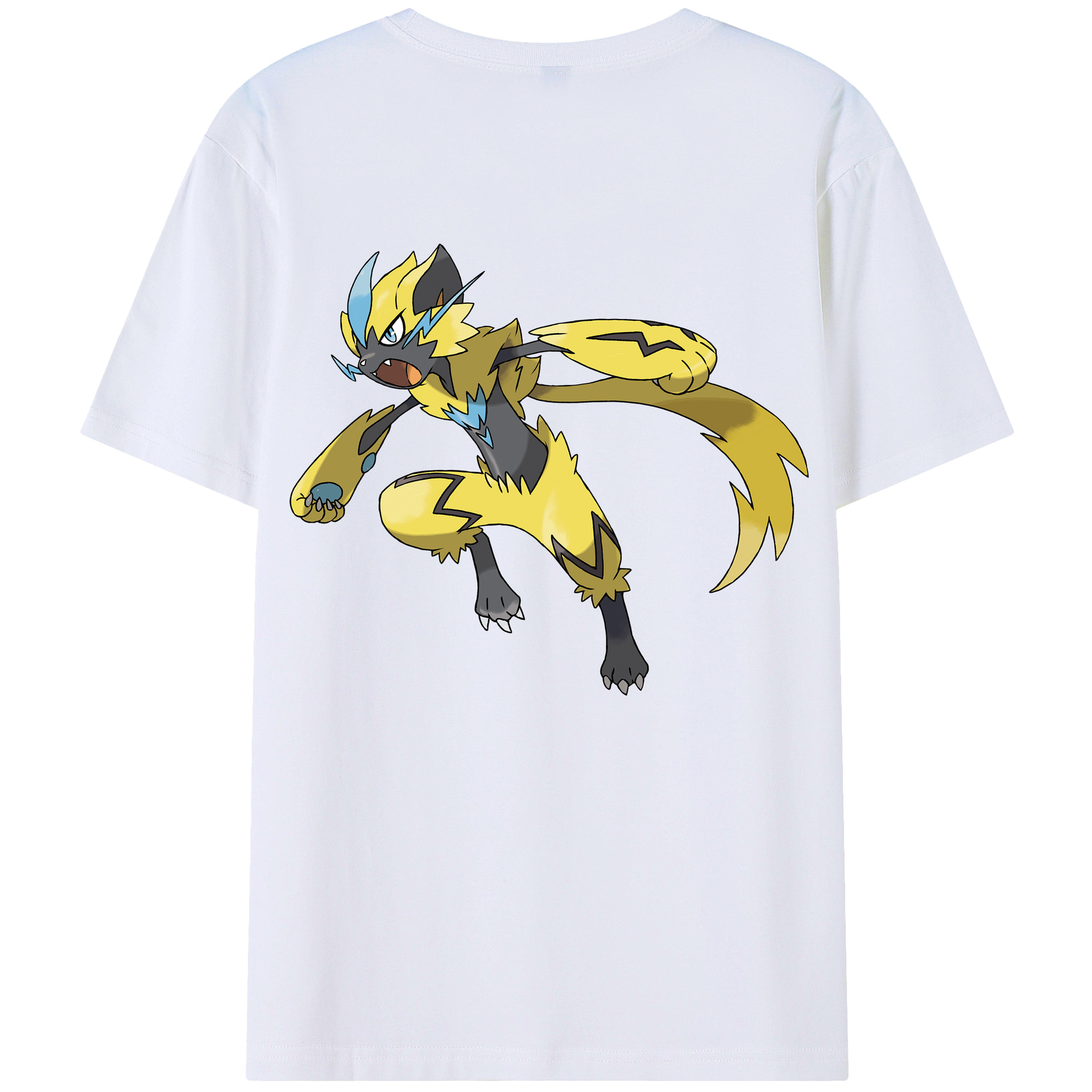 （画像用） ポケットモンスター Pokémon 綿100％ メンズ半袖Tシャツ（バックプリント） 通気性