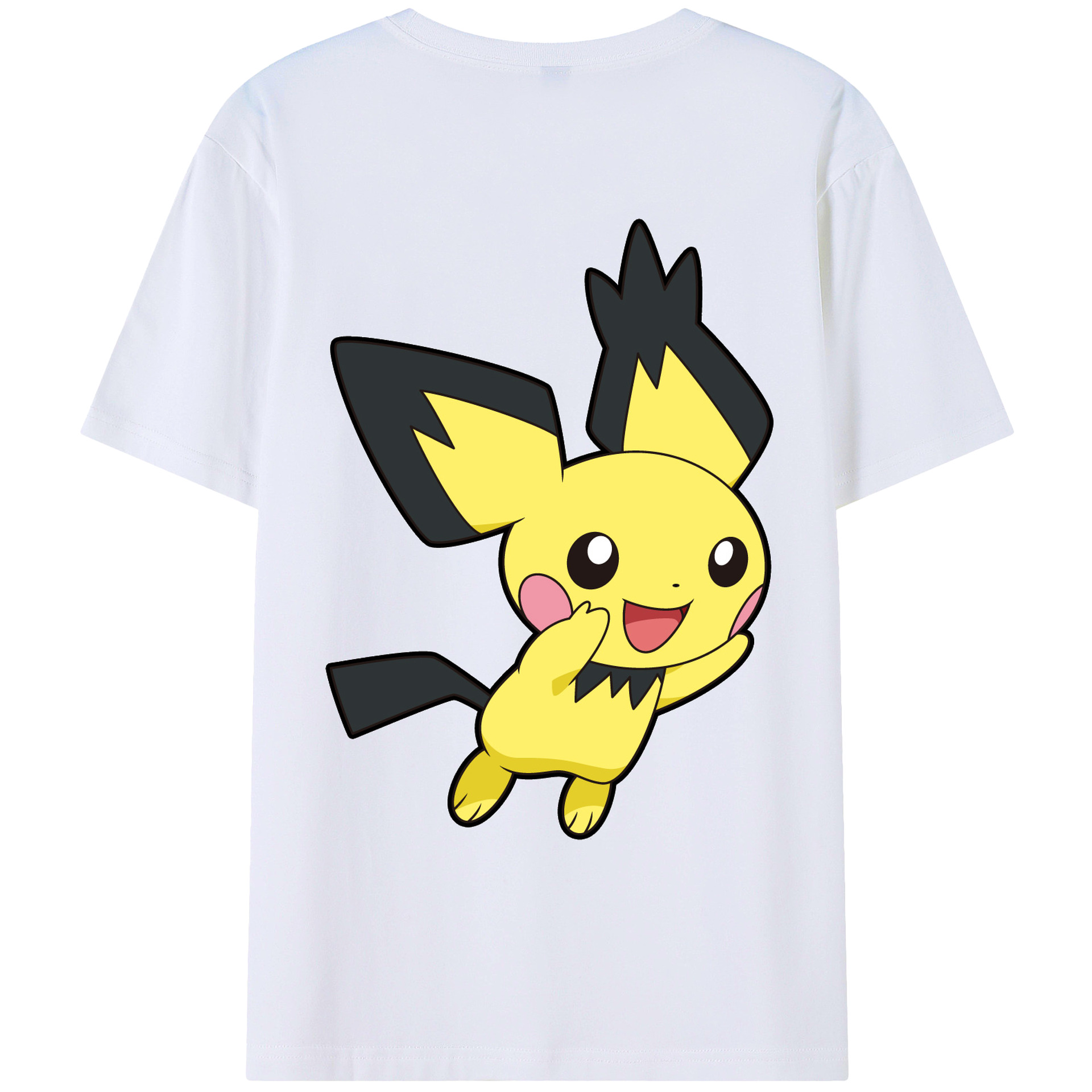 （画像用） ポケットモンスター Pokémon 綿100％ メンズ半袖Tシャツ（バックプリント） 通気性