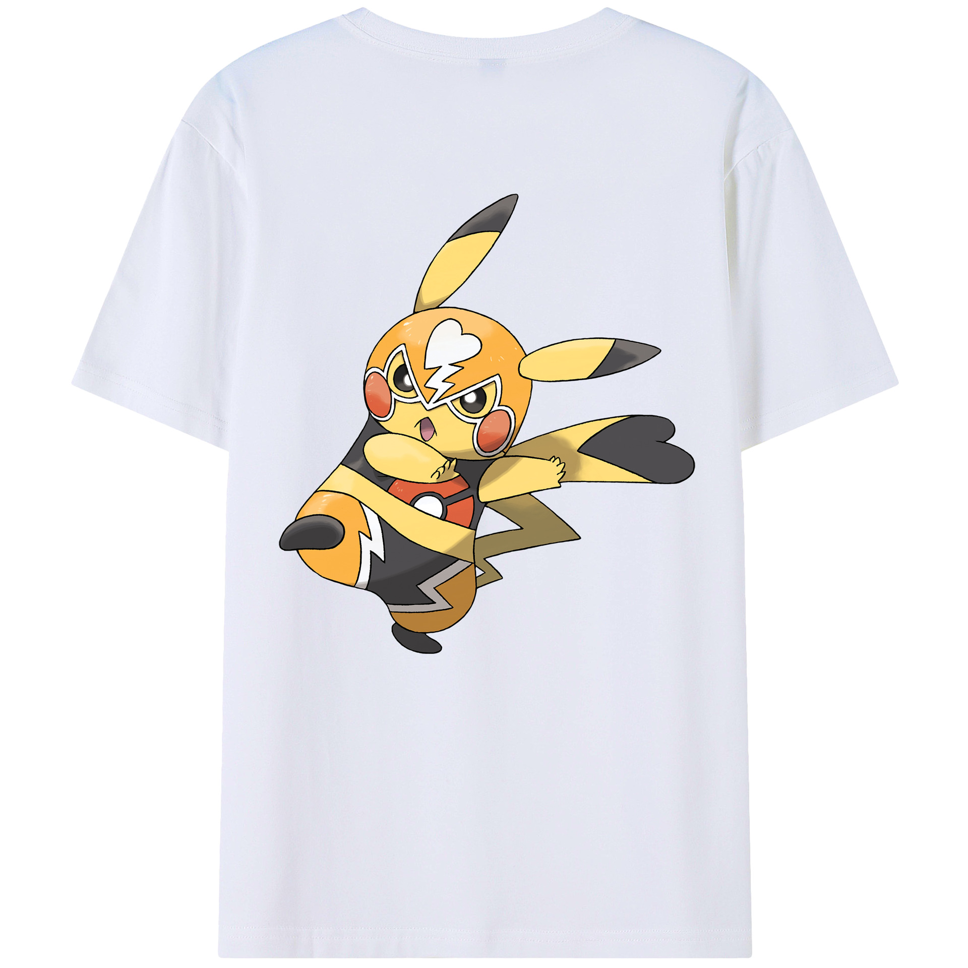 （画像用） ポケットモンスター Pokémon 綿100％ メンズ半袖Tシャツ（バックプリント） 通気性