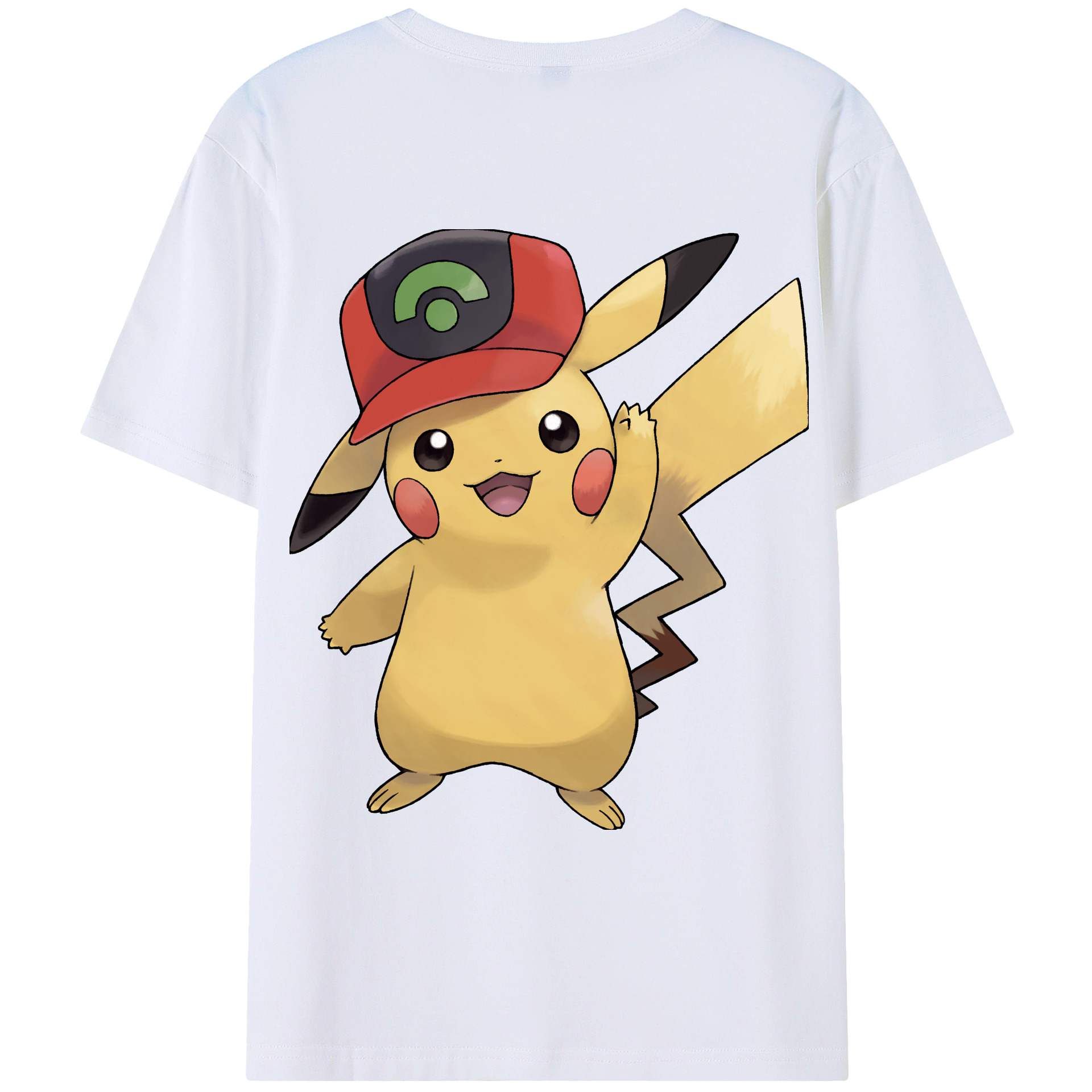 （画像用） ポケットモンスター Pokémon 綿100％ メンズ半袖Tシャツ（バックプリント） 通気性