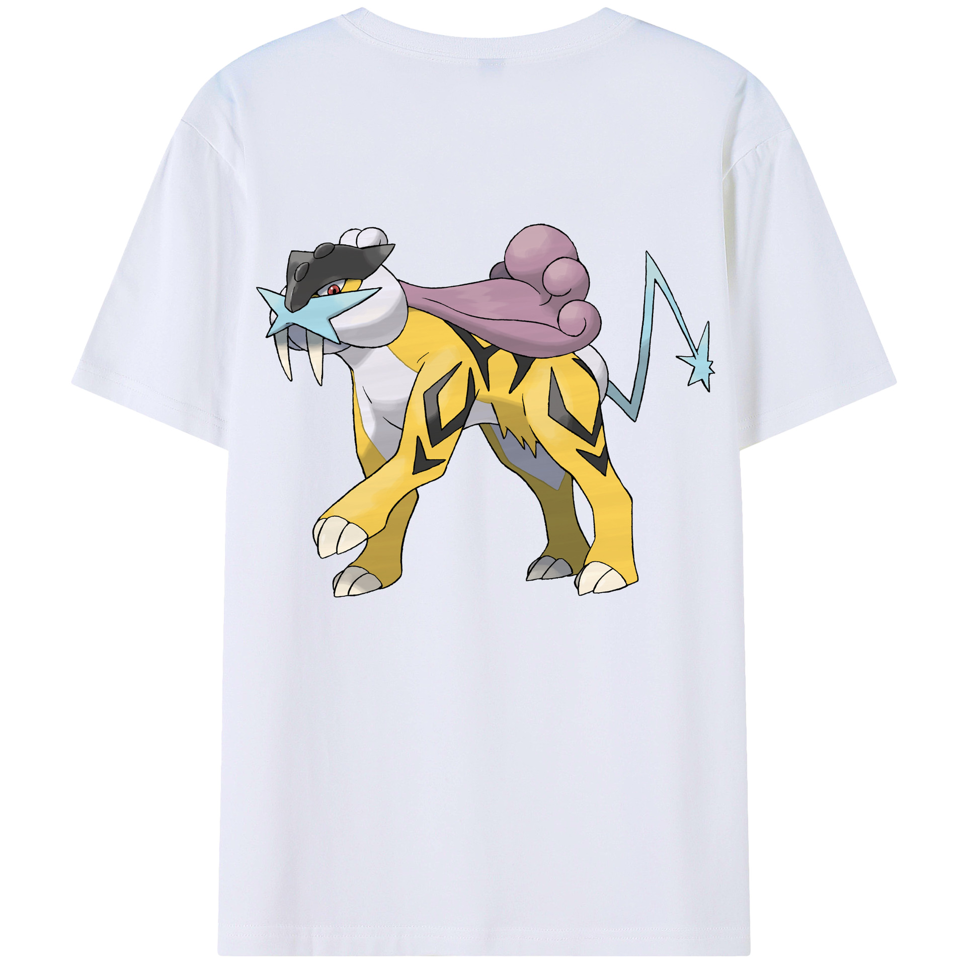（画像用） ポケットモンスター Pokémon 綿100％ メンズ半袖Tシャツ（バックプリント） 通気性