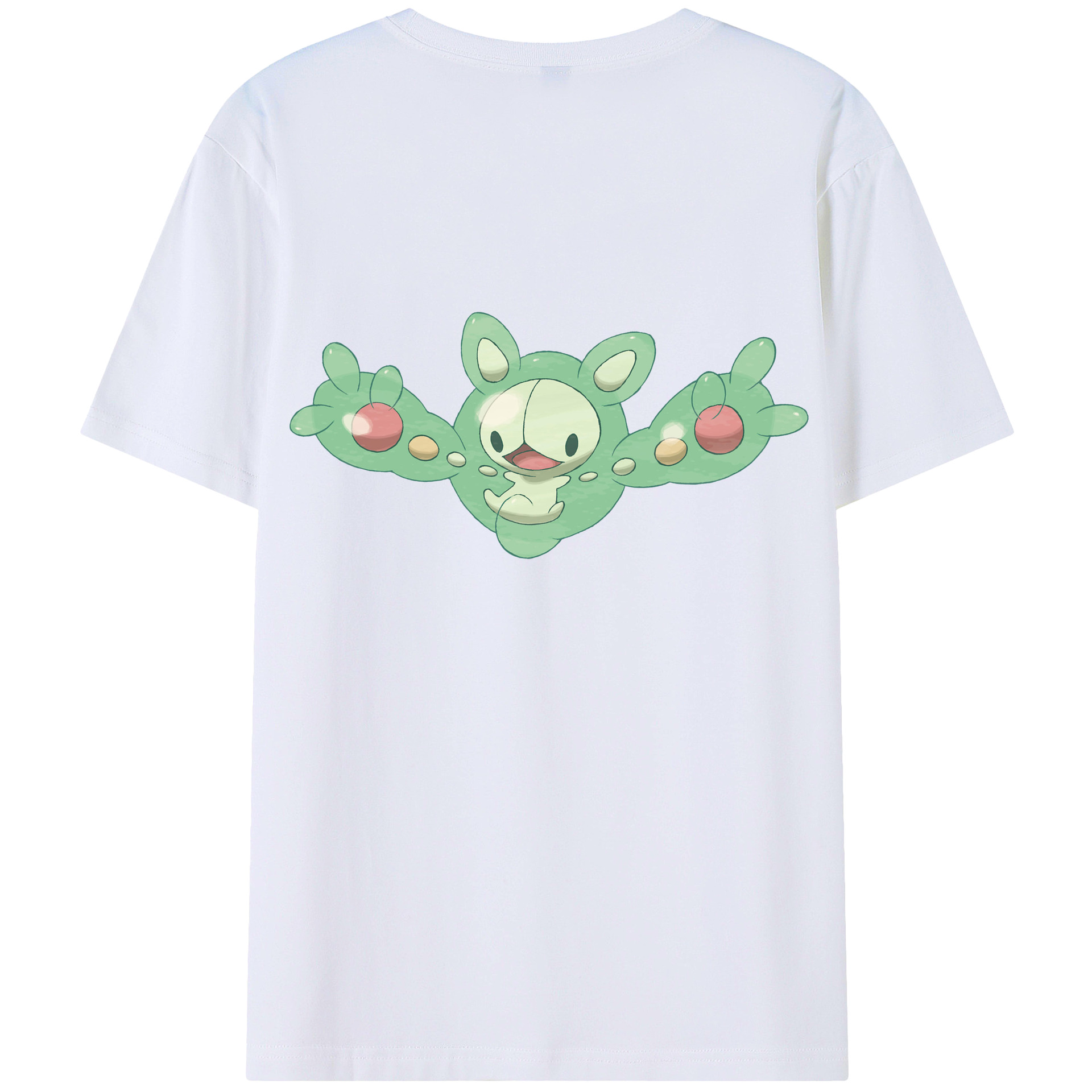 （画像用） ポケットモンスター Pokémon 綿100％ メンズ半袖Tシャツ（バックプリント） 通気性