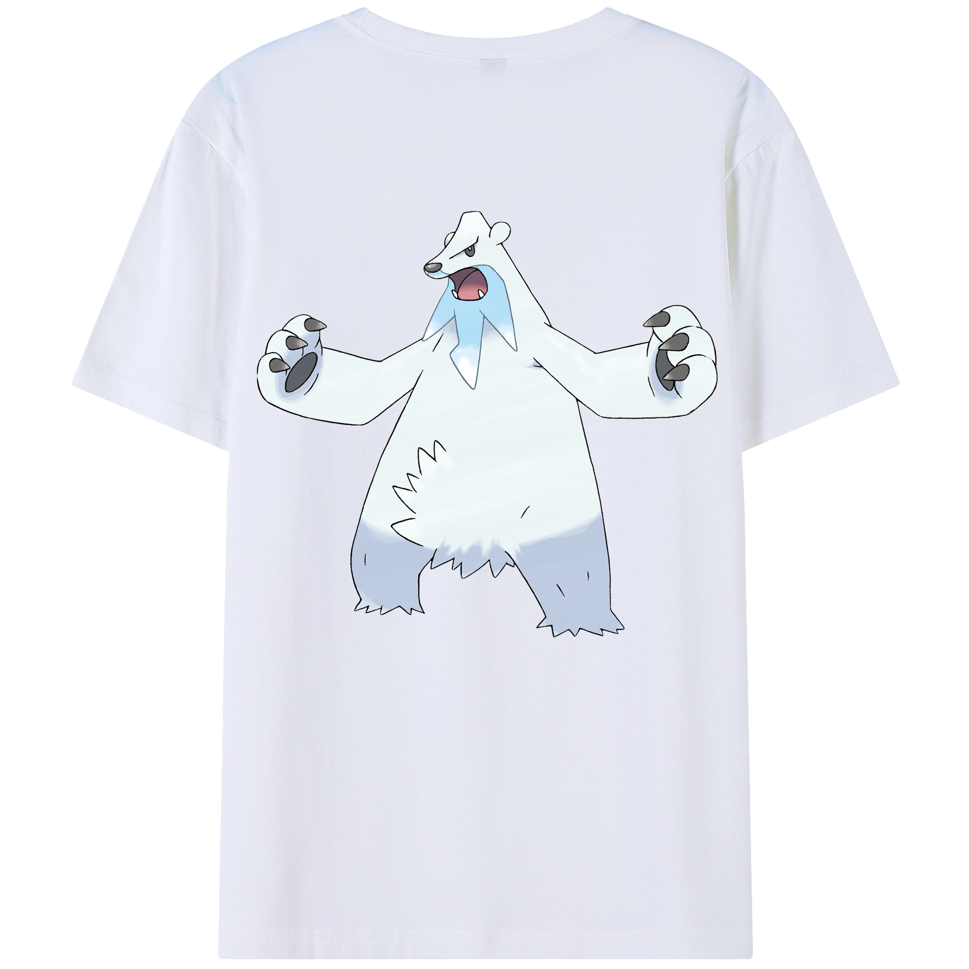 （画像用） ポケットモンスター Pokémon 綿100％ メンズ半袖Tシャツ（バックプリント） 通気性