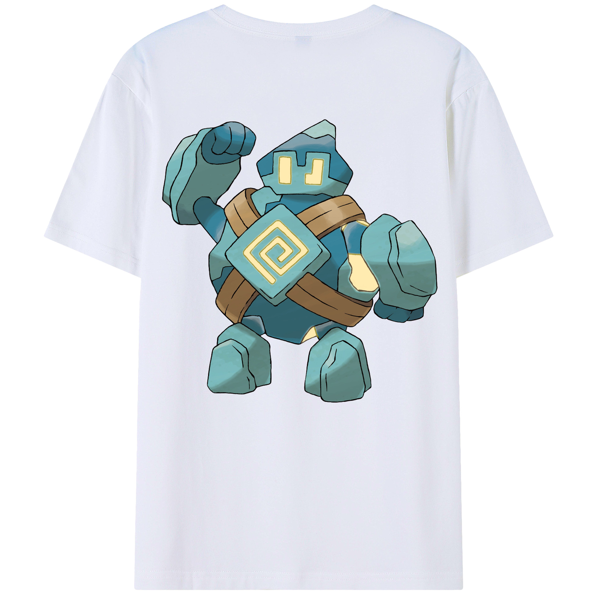（画像用） ポケットモンスター Pokémon 綿100％ メンズ半袖Tシャツ（バックプリント） 通気性