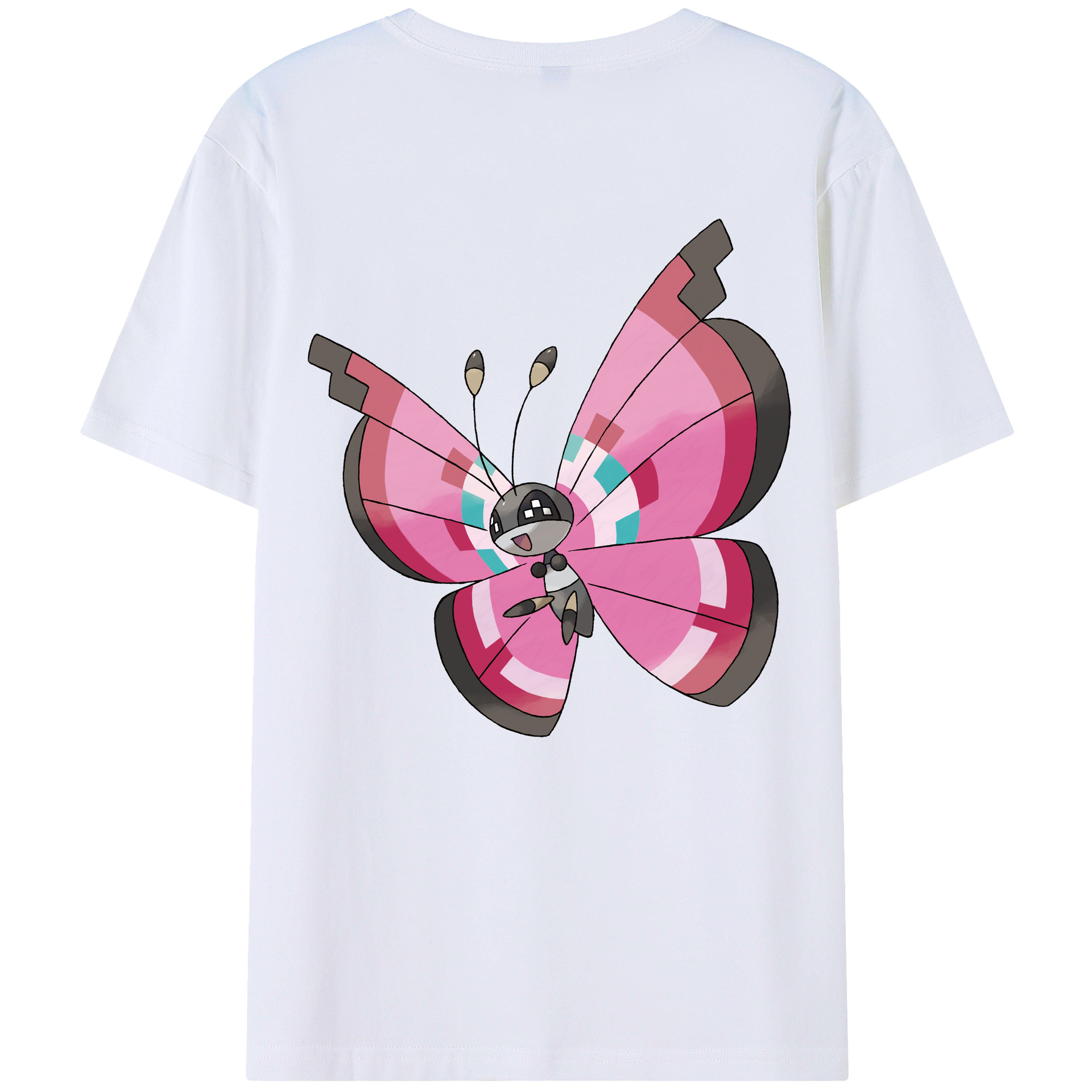（画像用） ポケットモンスター Pokémon 綿100％ メンズ半袖Tシャツ（バックプリント） 通気性