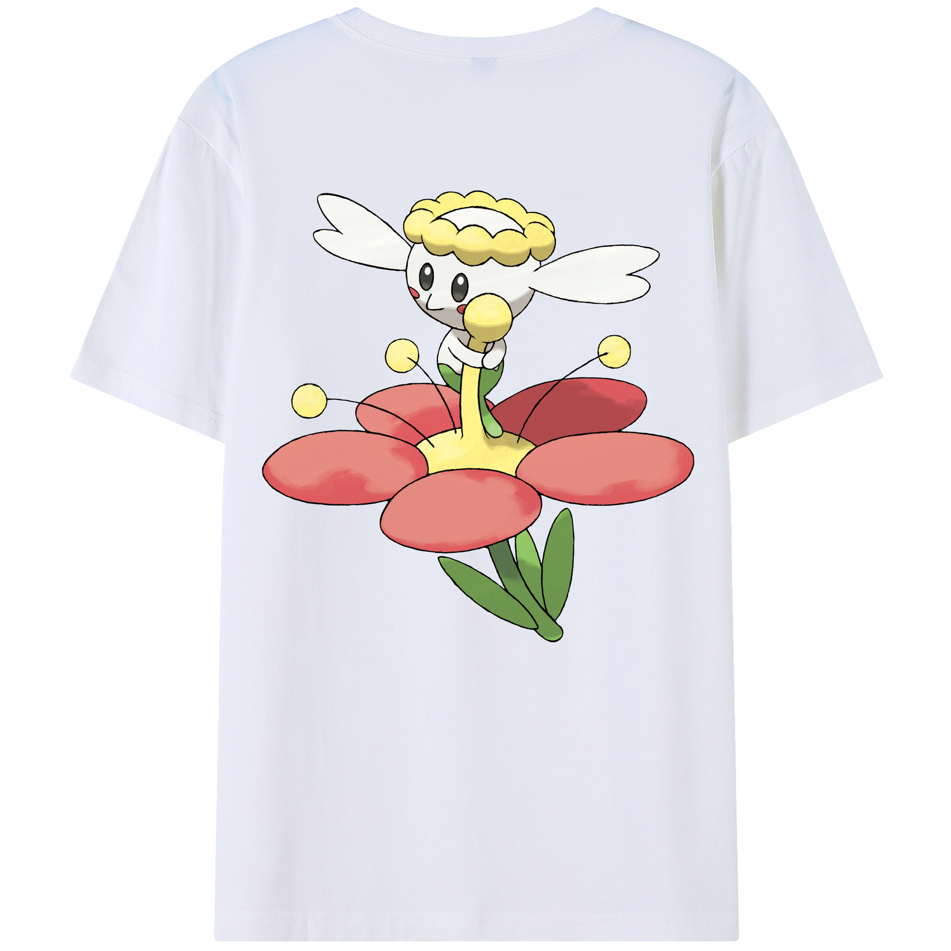 （画像用） ポケットモンスター Pokémon 綿100％ メンズ半袖Tシャツ（バックプリント） 通気性