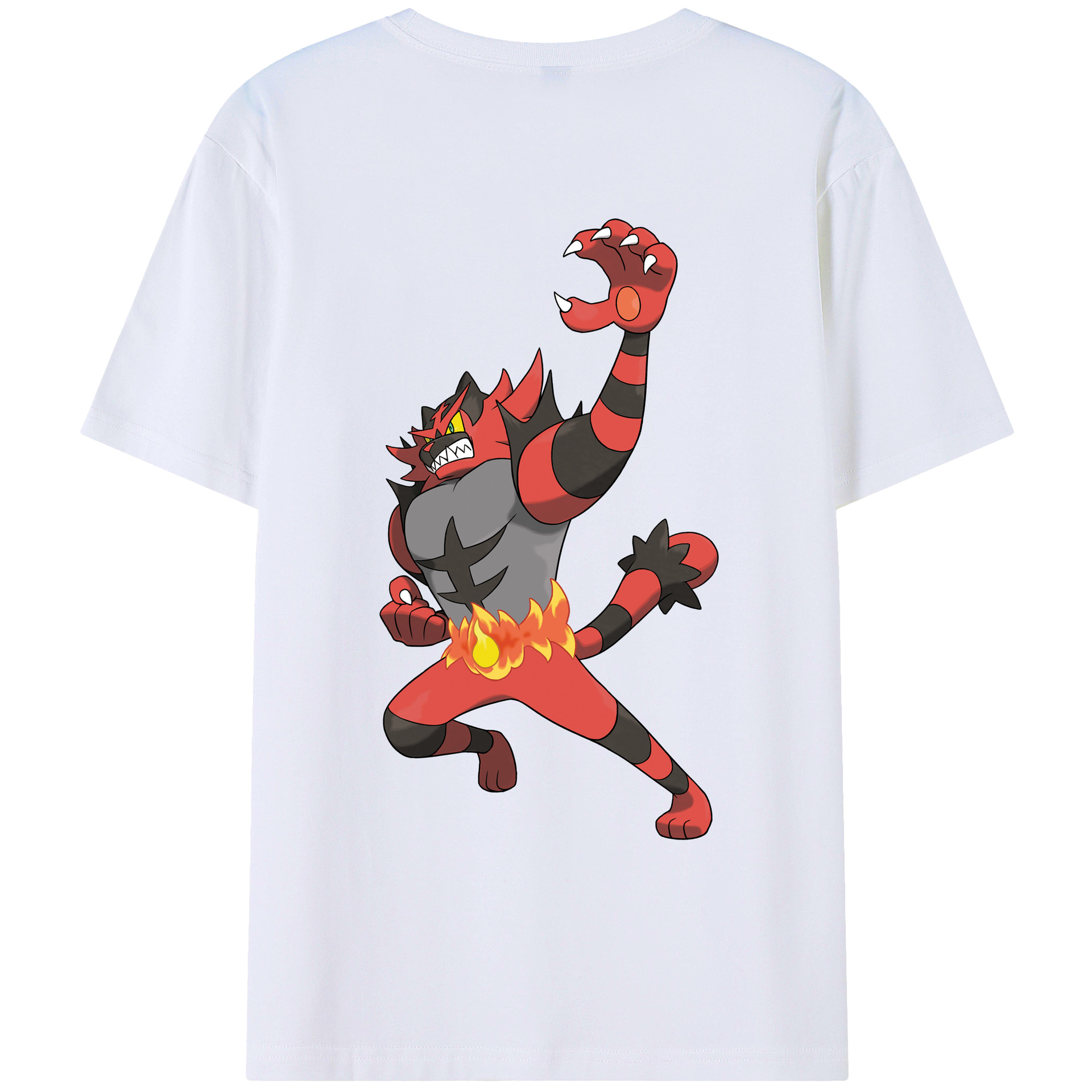 （画像用） ポケットモンスター Pokémon 綿100％ メンズ半袖Tシャツ（バックプリント） 通気性