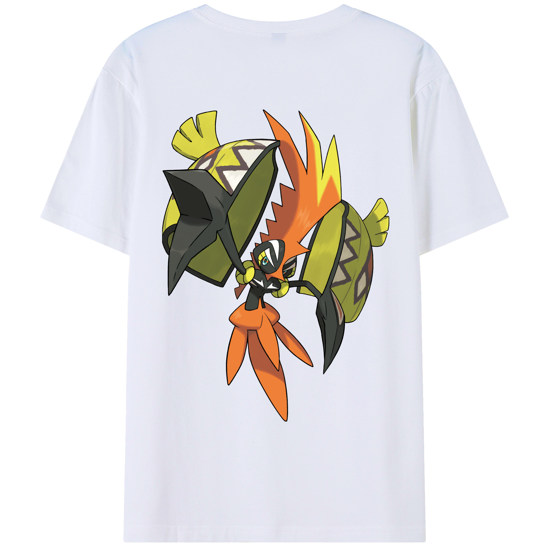 （画像用） ポケットモンスター Pokémon 綿100％ メンズ半袖Tシャツ（バックプリント） 通気性