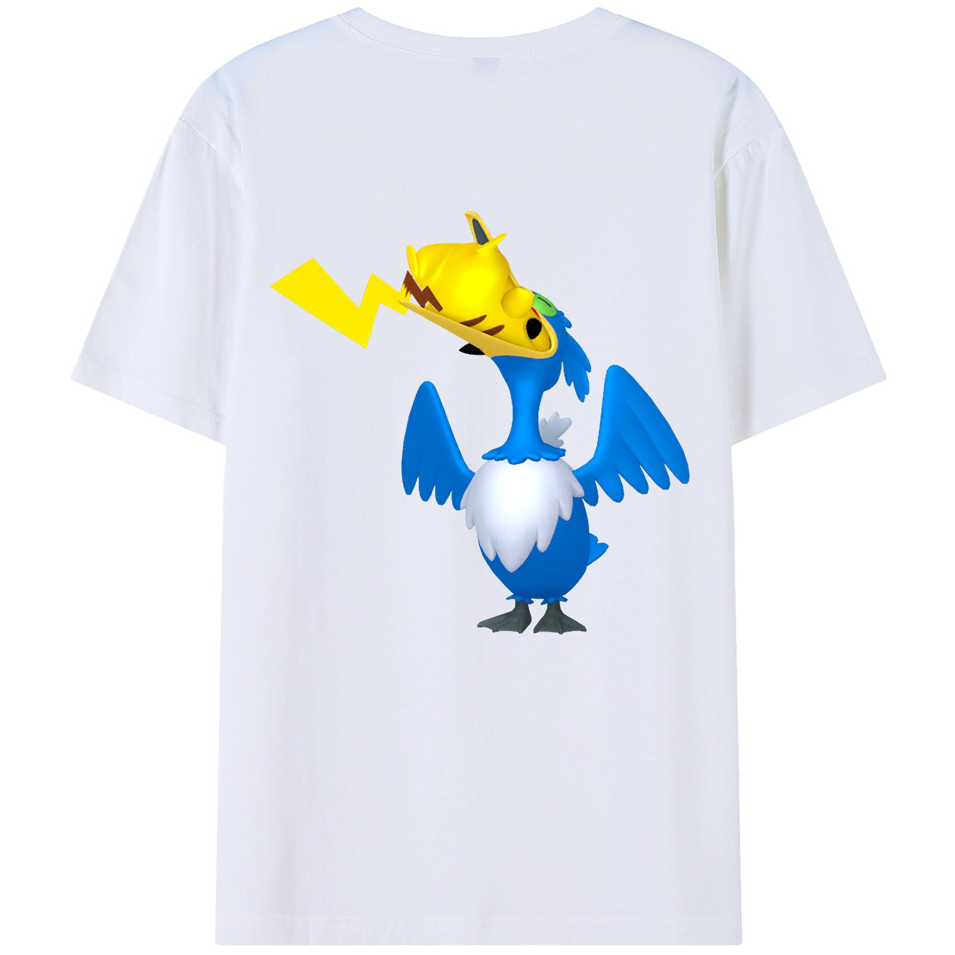 （画像用） ポケットモンスター Pokémon 綿100％ メンズ半袖Tシャツ（バックプリント） 通気性