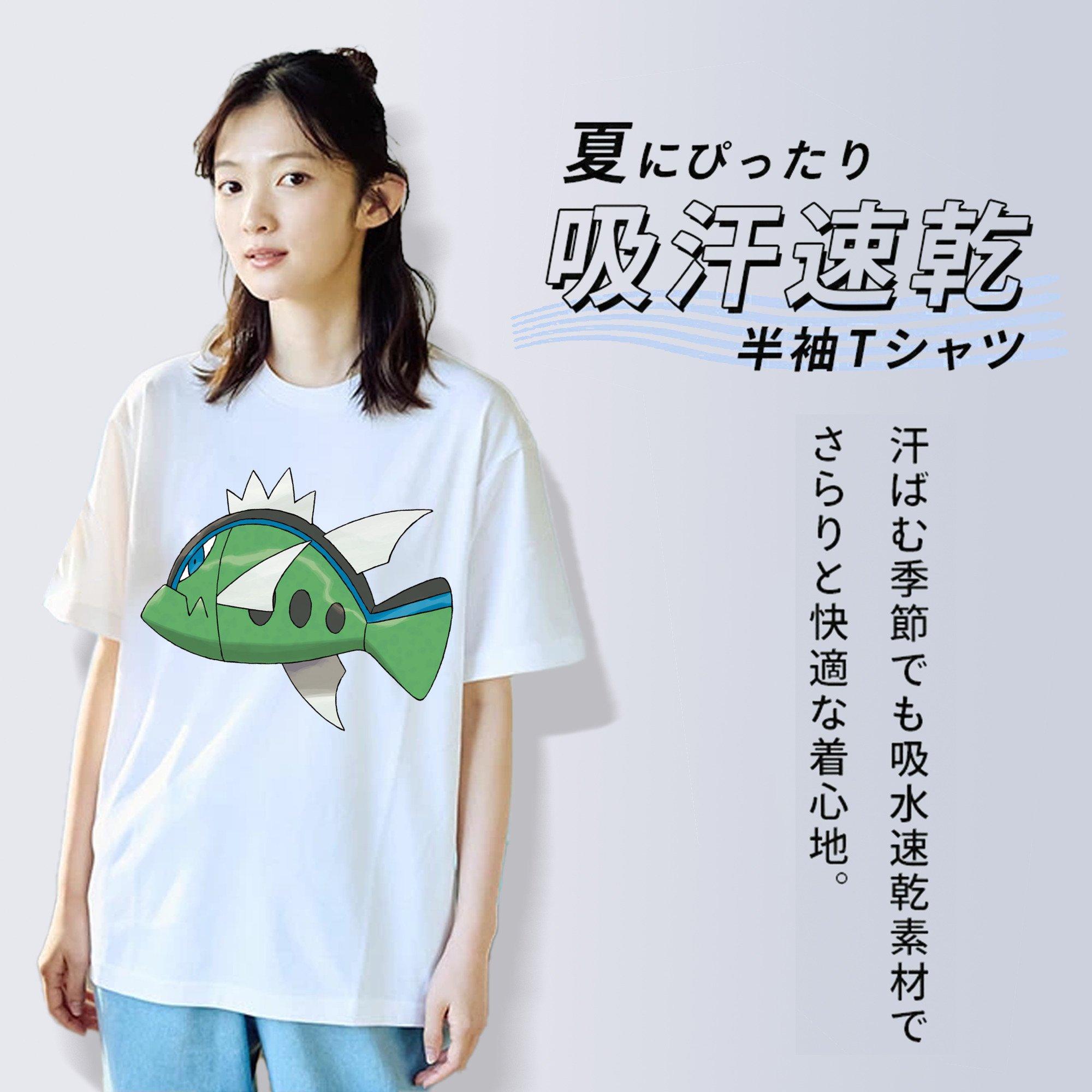 ポケットモンスター Pokémon レディースカジュアルプリントTシャツ（綿100％）