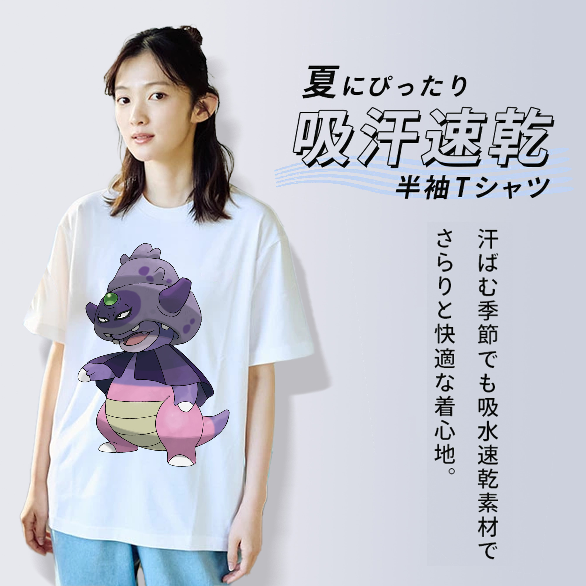 ポケットモンスター Pokémon レディースカジュアルプリントTシャツ（綿100％）