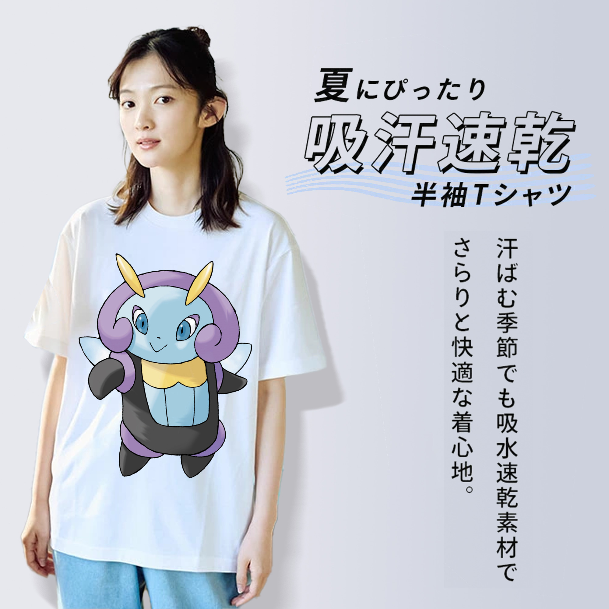 ポケットモンスター Pokémon レディースカジュアルプリントTシャツ（綿100％）