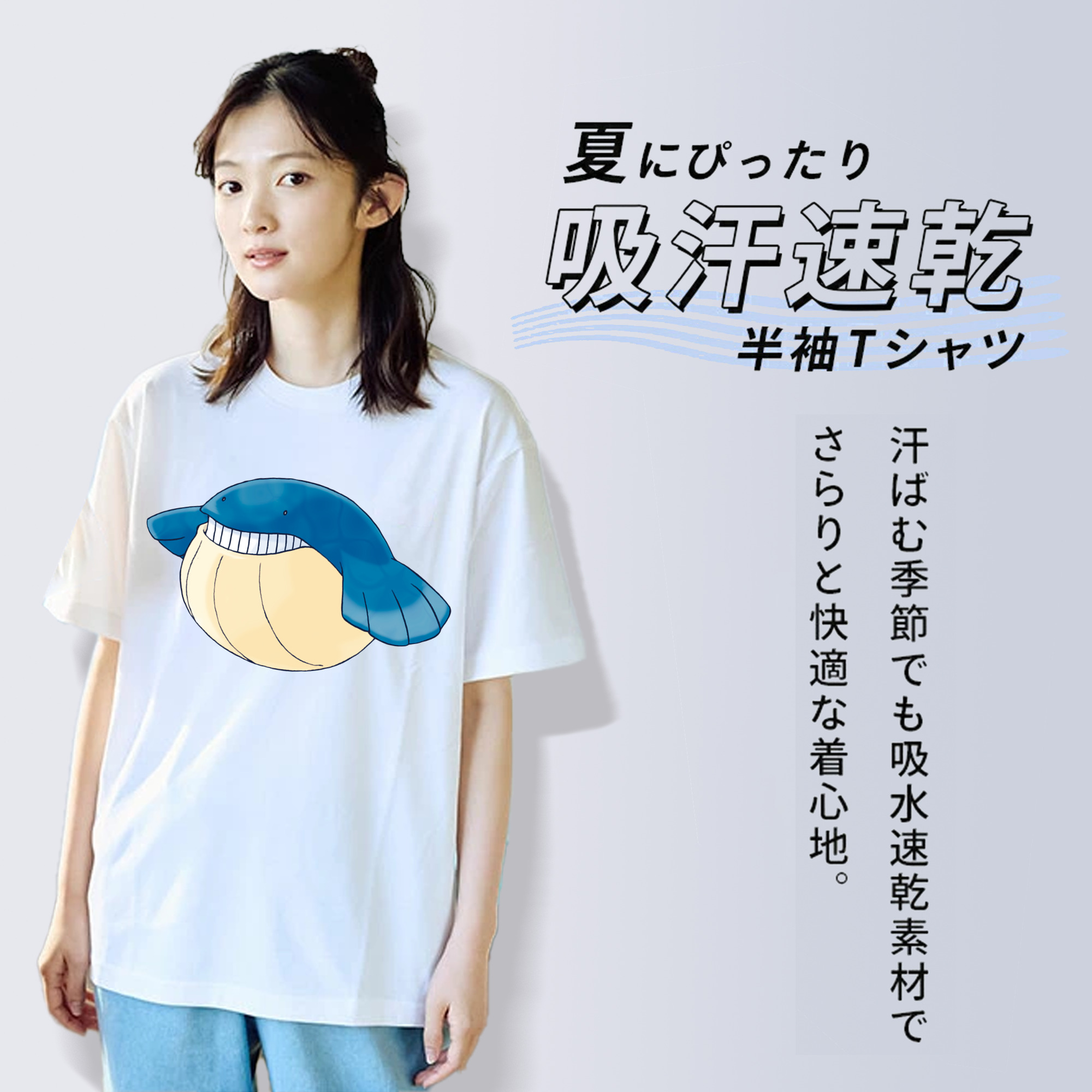 ポケットモンスター Pokémon レディースカジュアルプリントTシャツ（綿100％）