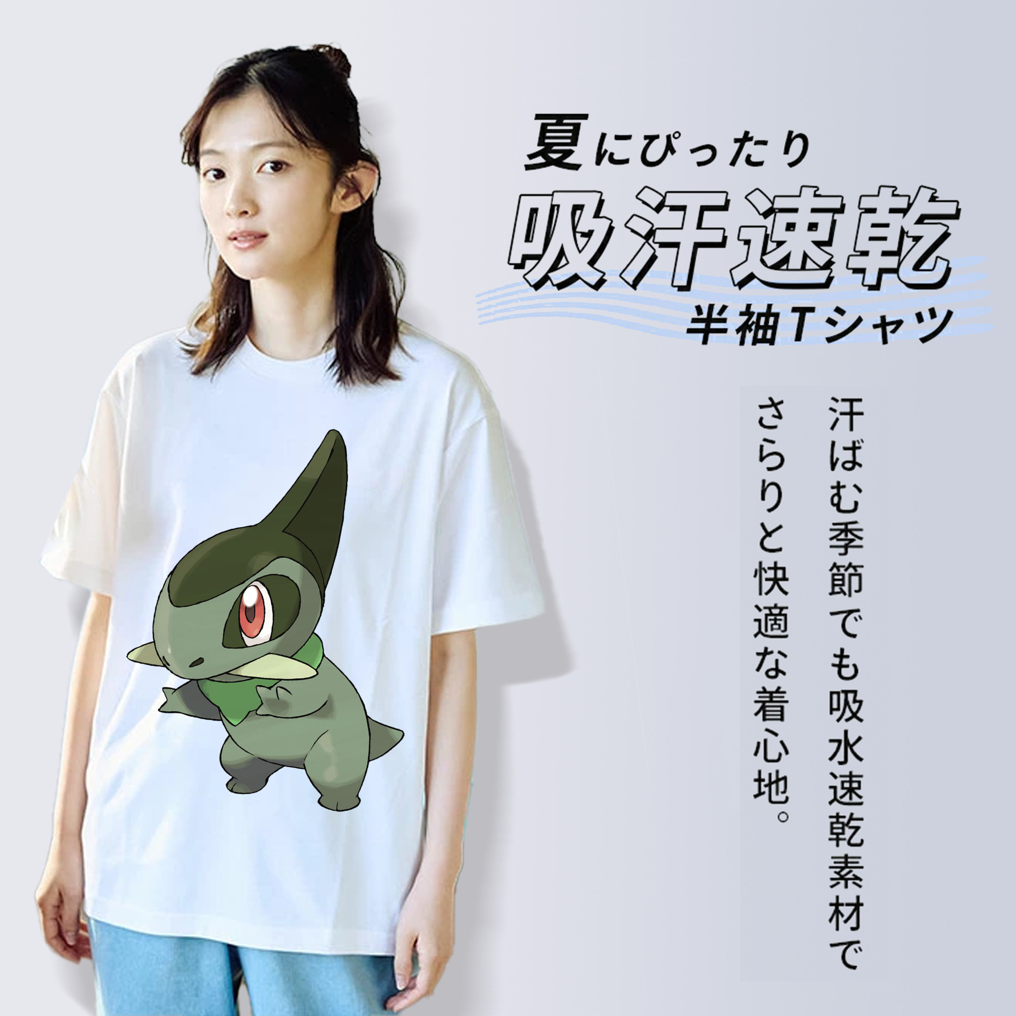ポケットモンスター Pokémon レディースカジュアルプリントTシャツ（綿100％）