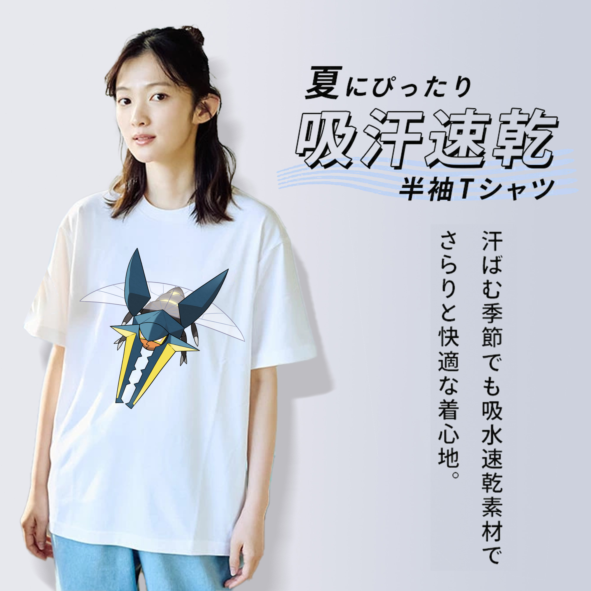 ポケットモンスター Pokémon レディースカジュアルプリントTシャツ（綿100％）